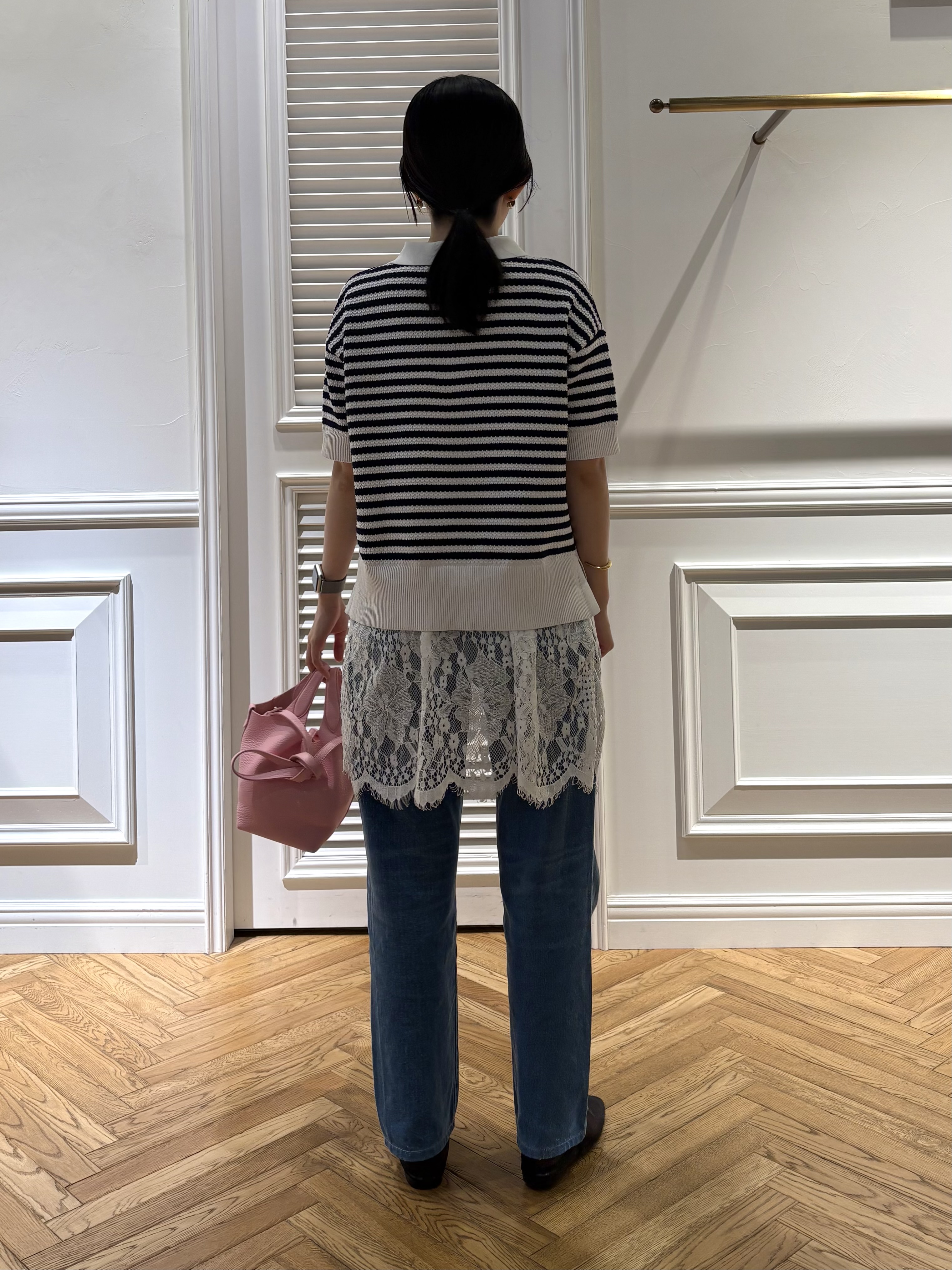 cocoさんの「DRESSTERIOR｜ウォッシャブルスキッパークロップドニット」を使ったコーディネート