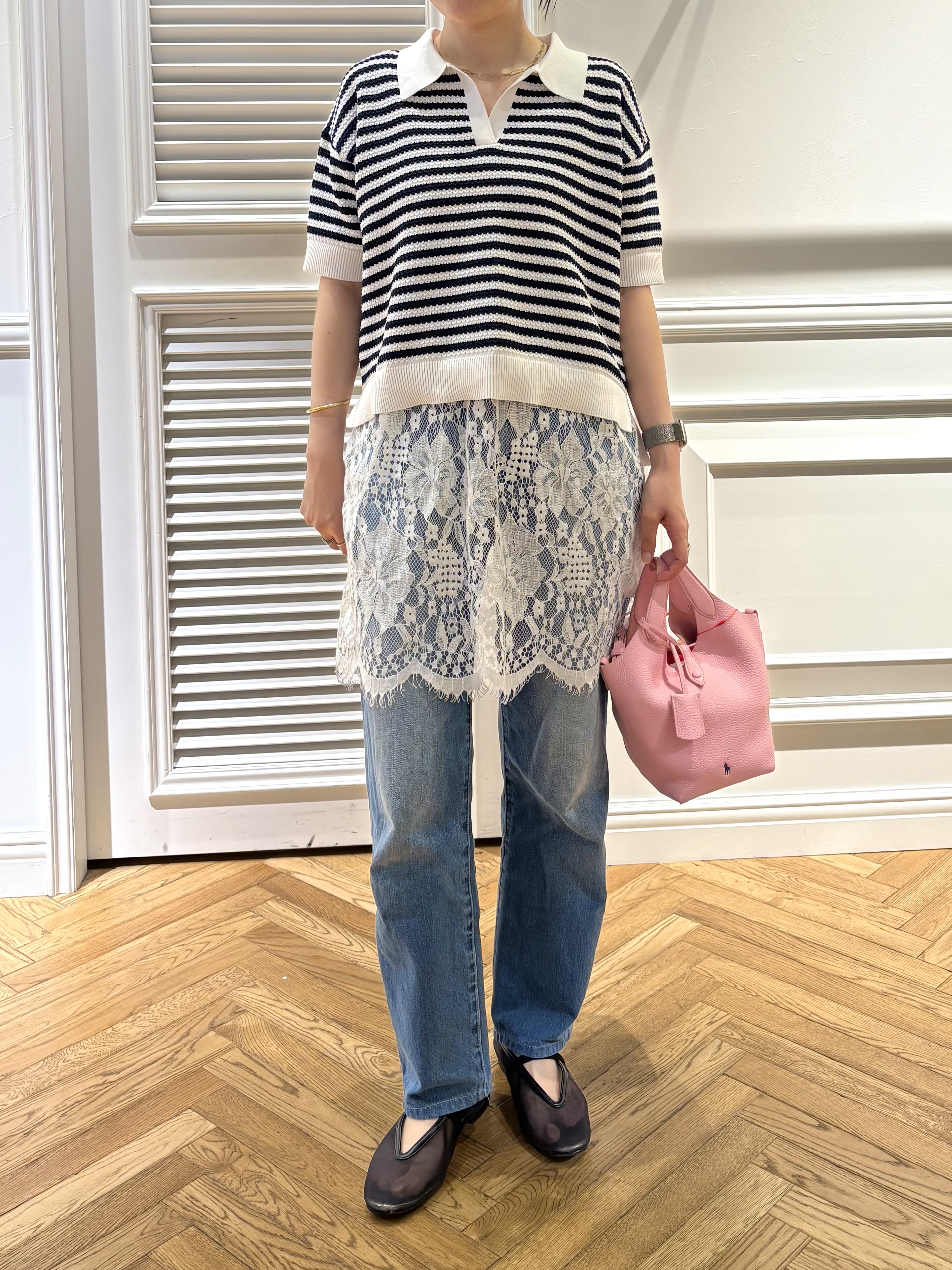 cocoさんの「DRESSTERIOR｜ウォッシャブルスキッパークロップドニット」を使ったコーディネート