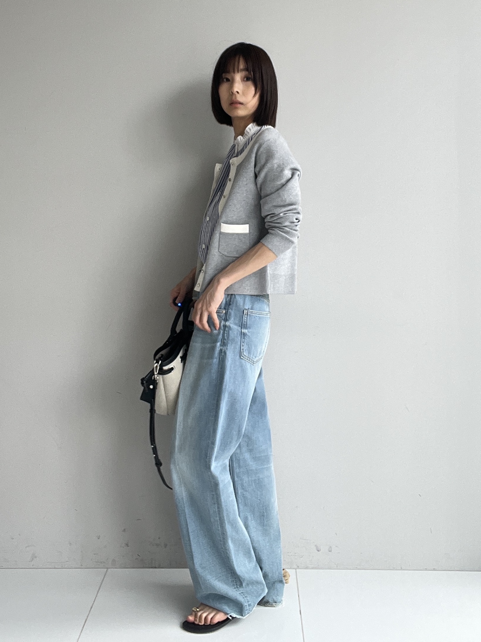 misaさんの「DRESSTERIOR｜【otonaMUSE5月号掲載/ウォッシャブル】ロンドンストライプクレリックブラウス」を使ったコーディネート