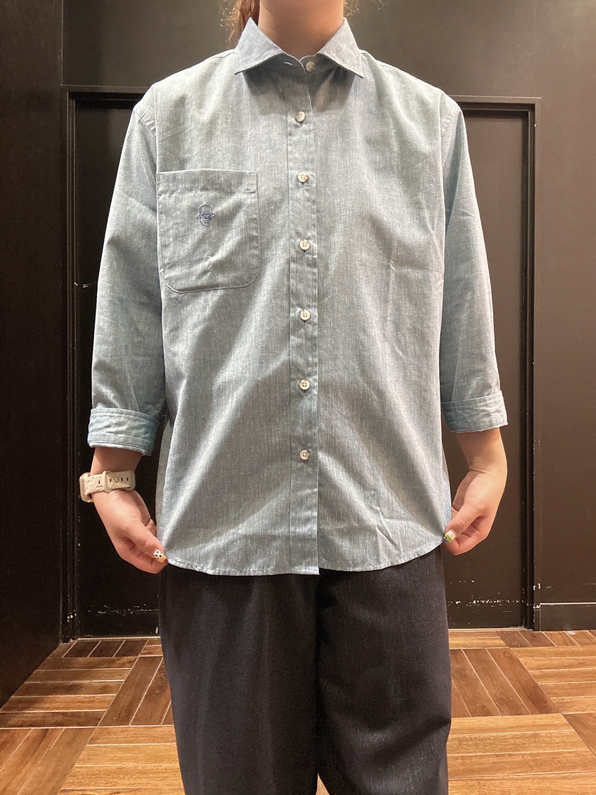ヒナさんの「TAKEO KIKUCHI｜【接触冷感】ハイブリッド リネン 七分袖シャツ」を使ったコーディネート