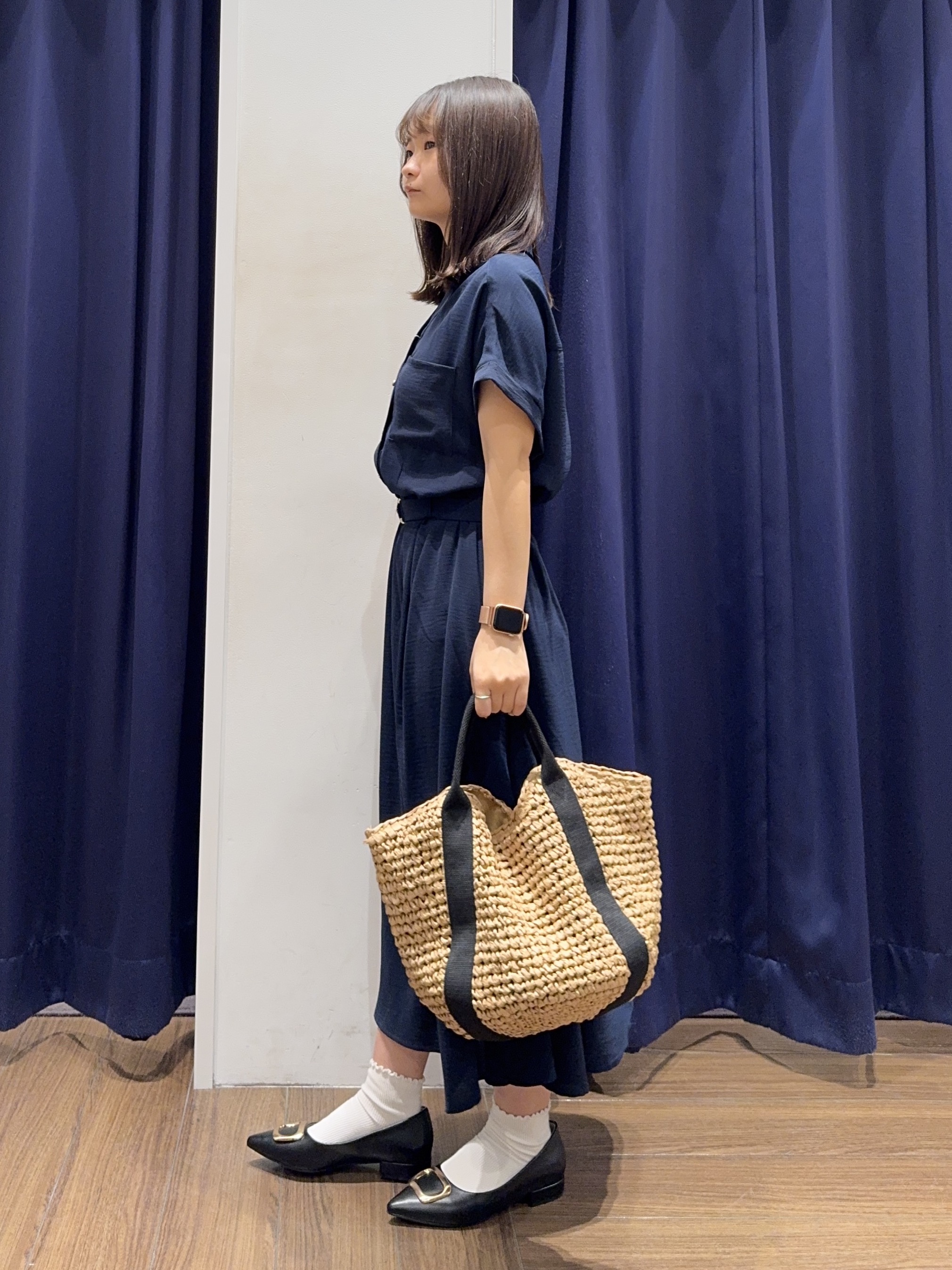 cherryさんの「THE SHOP TK｜【S-XL/ひんやり/防しわ】欲しいが詰まった 上品フィット＆フレアワンピース」を使ったコーディネート