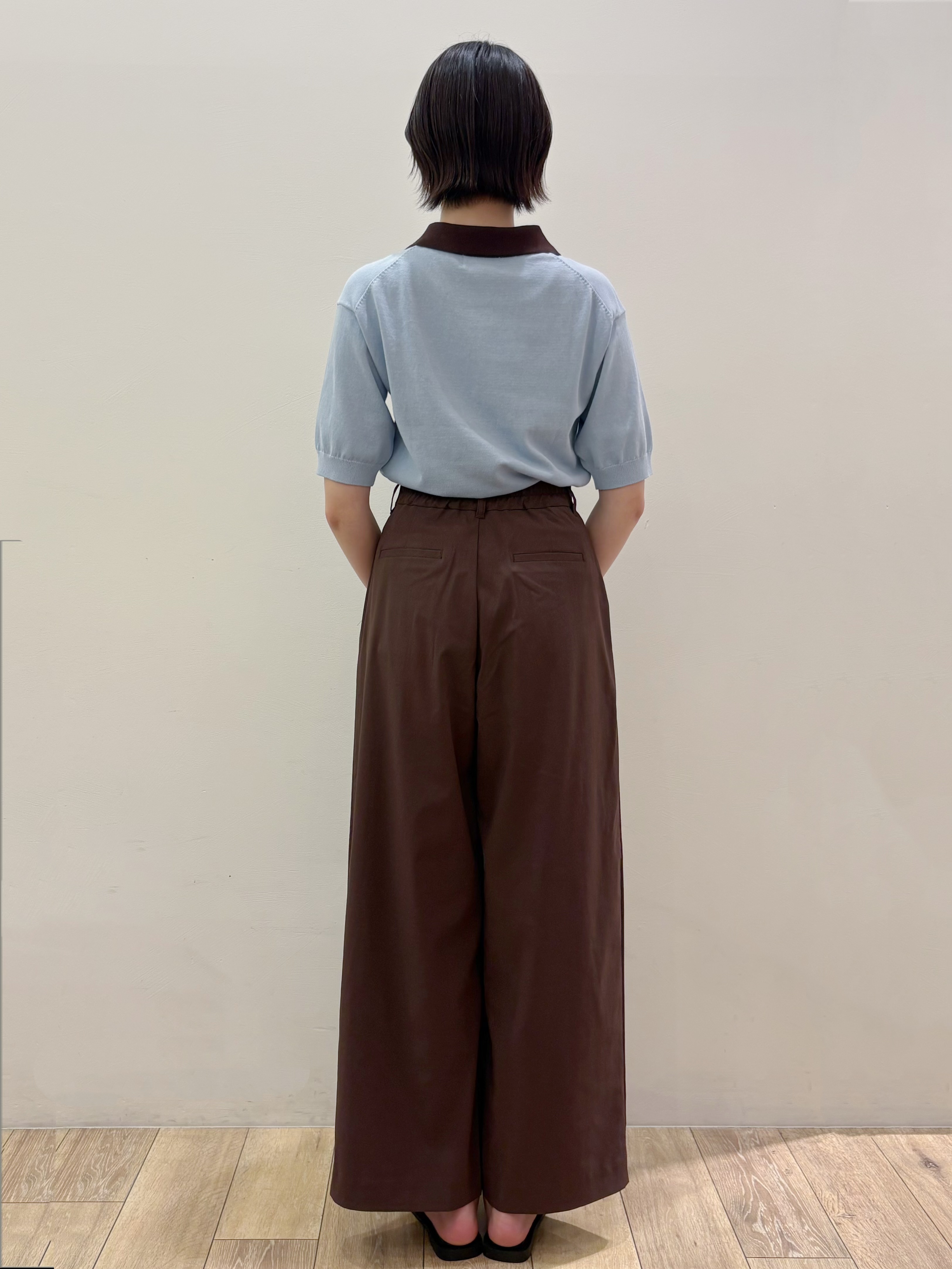 RINさんの「OPAQUE.CLIP｜ビッグポロ衿ニット【洗濯機OK】」を使ったコーディネート
