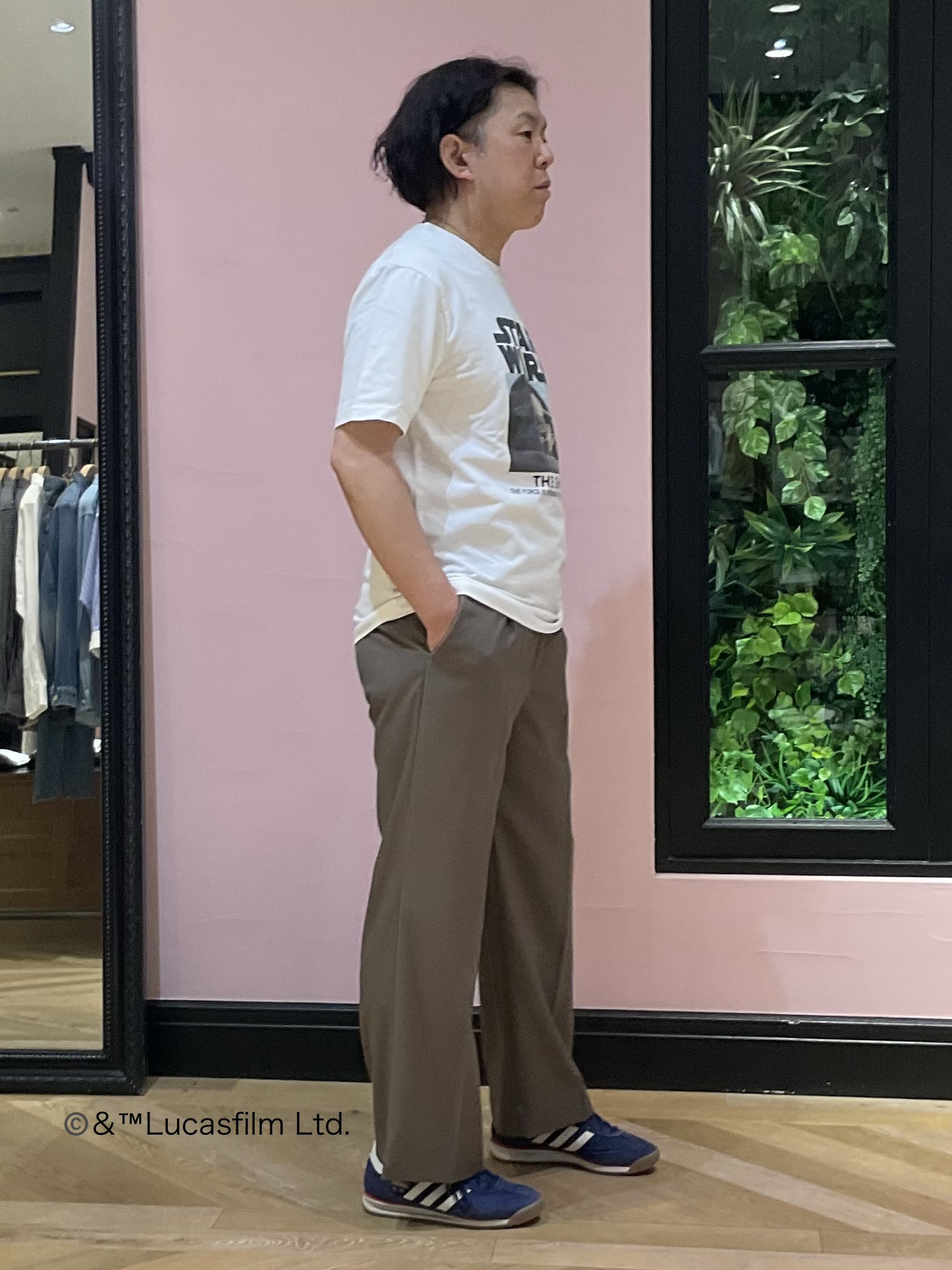 Nagaseさんの「DRESSTERIOR｜【接触冷感】STAR WARS カプセルグローグTシャツ」を使ったコーディネート