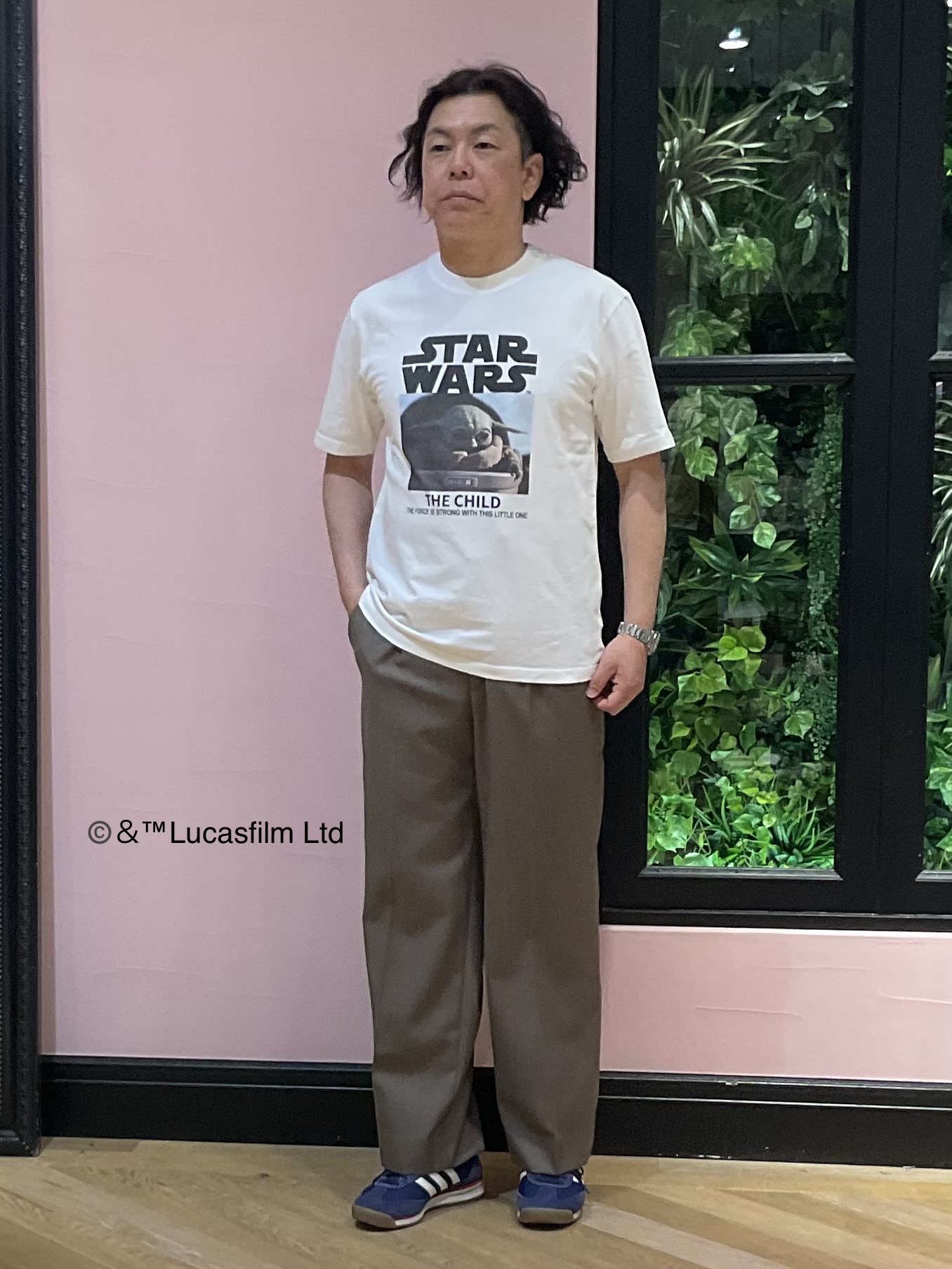 Nagaseさんの「DRESSTERIOR｜【接触冷感】STAR WARS カプセルグローグTシャツ」を使ったコーディネート
