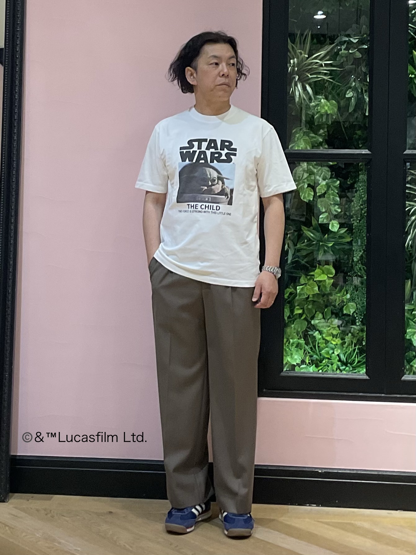 Nagaseさんの「DRESSTERIOR｜【接触冷感】STAR WARS カプセルグローグTシャツ」を使ったコーディネート