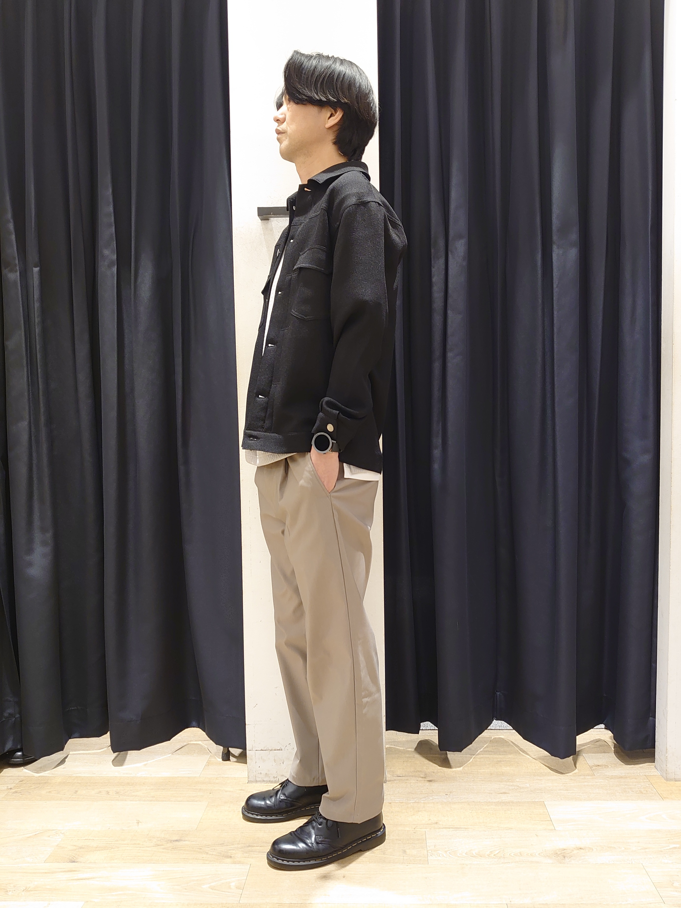 Fさんの「THE SHOP TK｜パナマメッシュ シャツブルゾン 洗濯機OK／セットアップ可」を使ったコーディネート