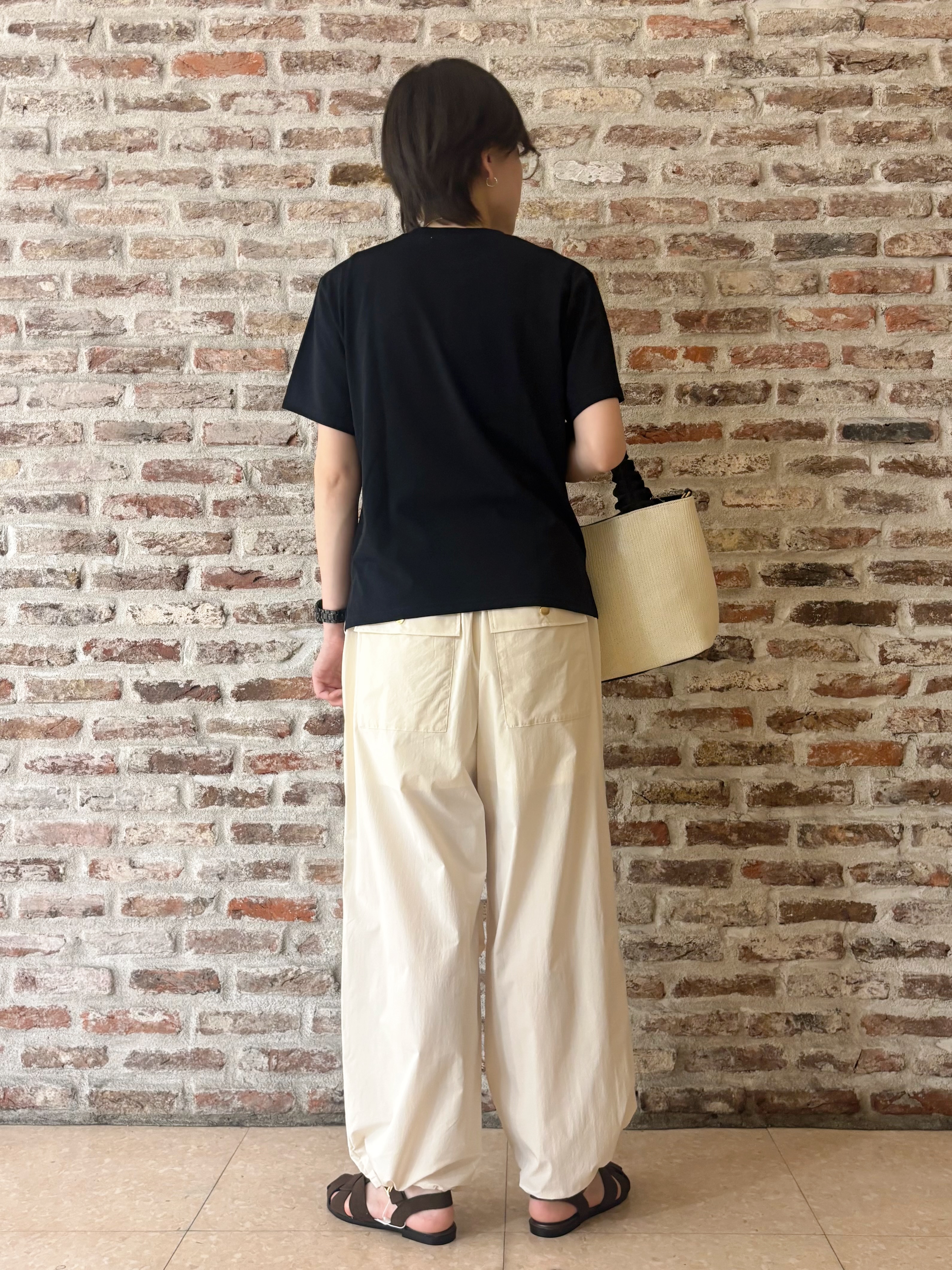 しばさんの「THE SHOP TK｜【M-XL/刻みネックですっきり見え】Wポケット金ボタン 5分袖シャツ」を使ったコーディネート
