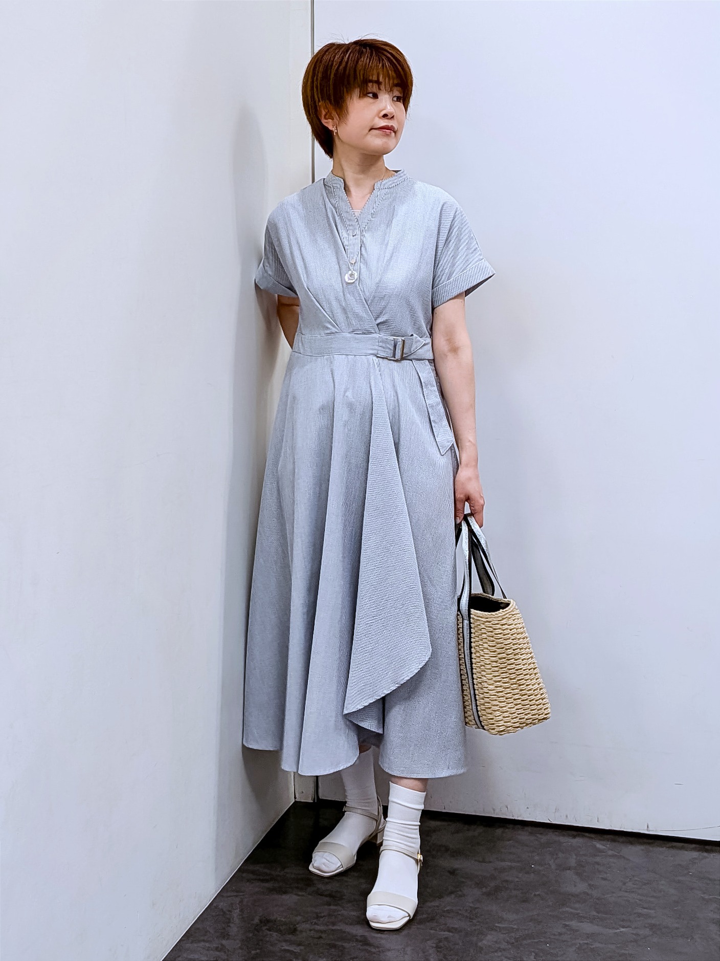 やまちゃんさんの「grove｜高評価！【接触冷感／UVカットetc】ベーシックショートカーディガン」を使ったコーディネート