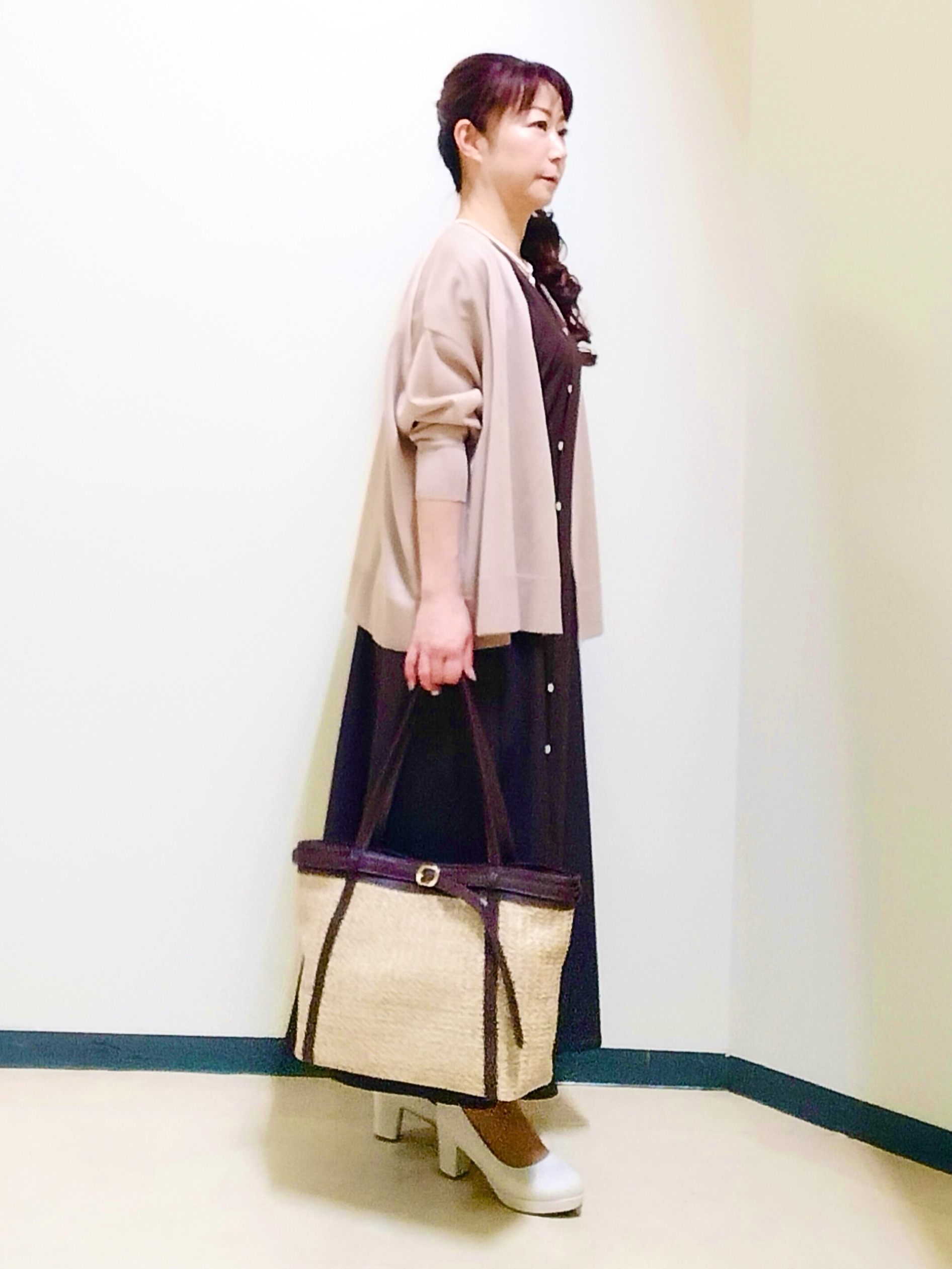 花さんの「Reflect｜【通気性あり／涼しい／マシンウォッシャブル】フロントボタンワンピース」を使ったコーディネート