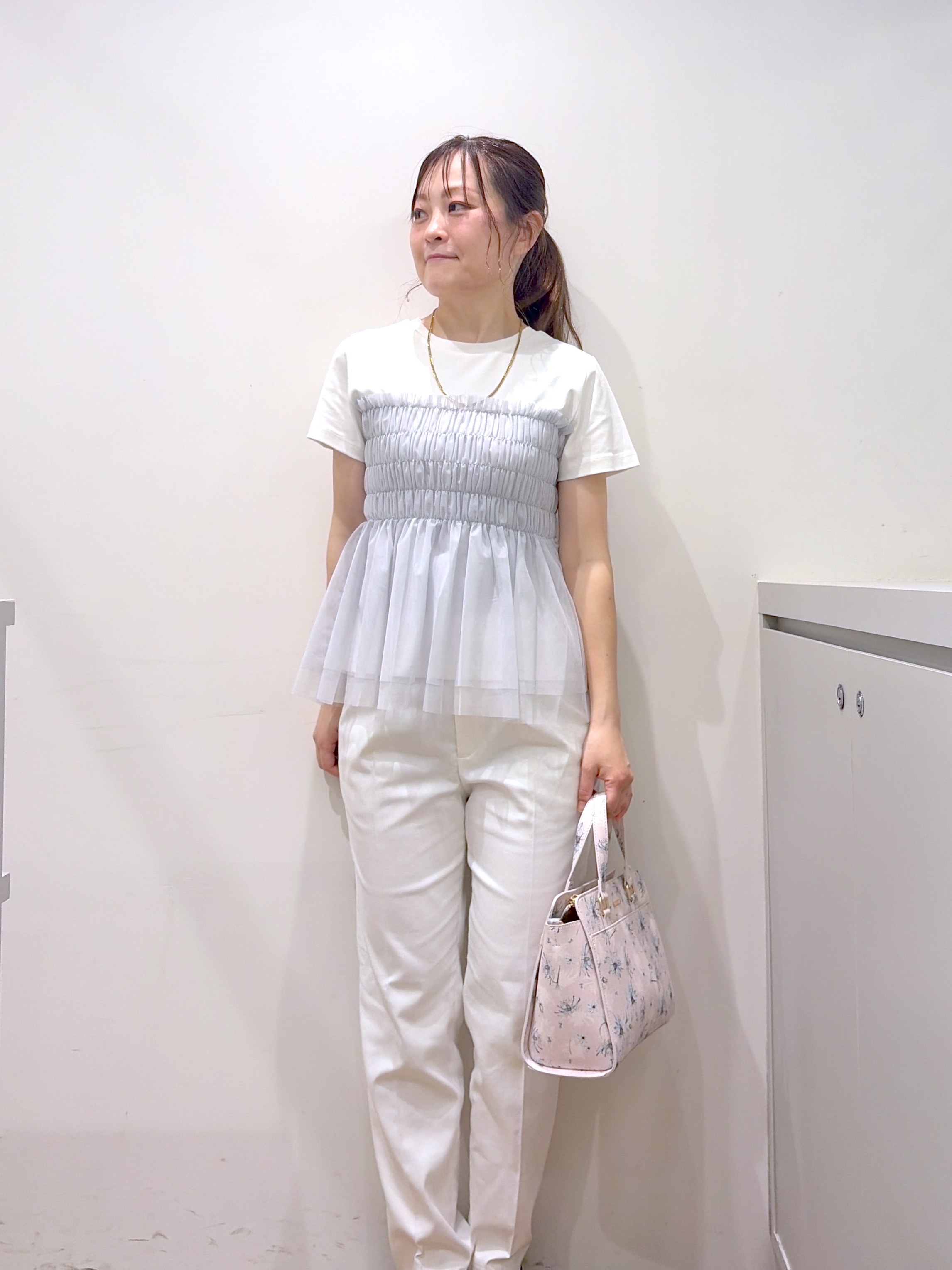 Junさんの「index｜チュールペプラムトップス【洗濯機OK／接触冷感／UVケア】」を使ったコーディネート
