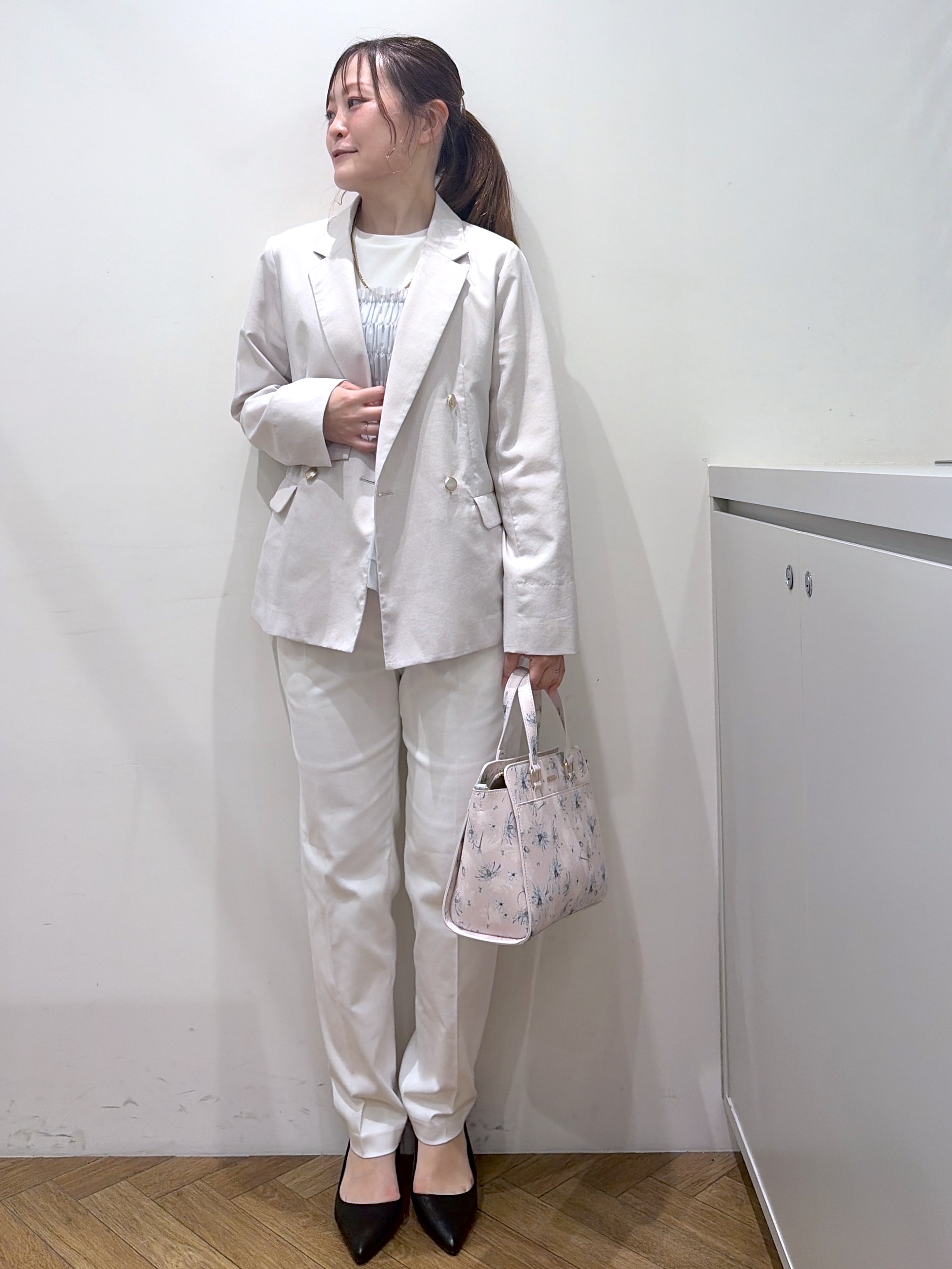 Junさんの「index｜チュールペプラムトップス【洗濯機OK／接触冷感／UVケア】」を使ったコーディネート