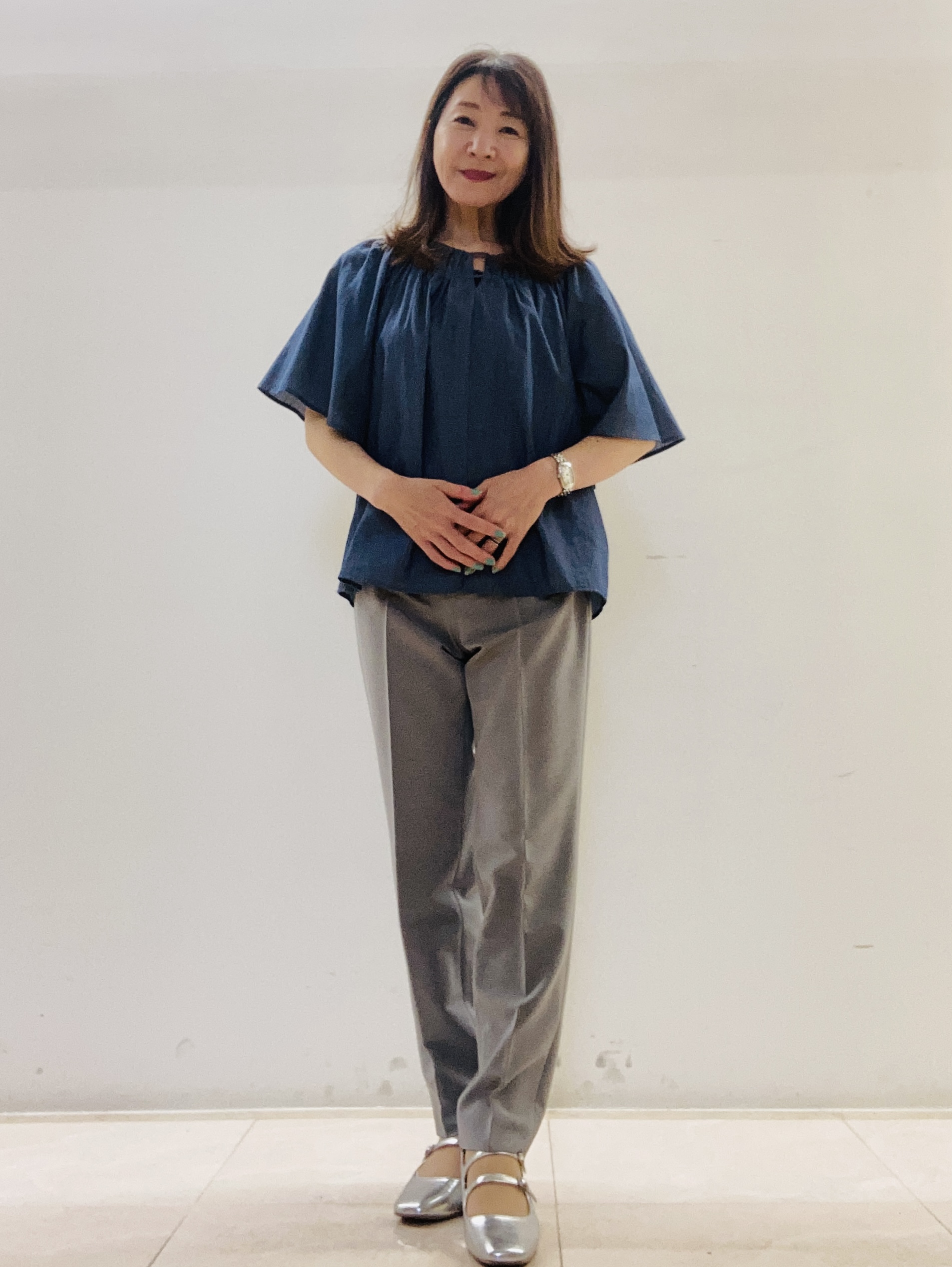 kurodaさんの「Reflect｜ネックギャザーデザインブラウス」を使ったコーディネート