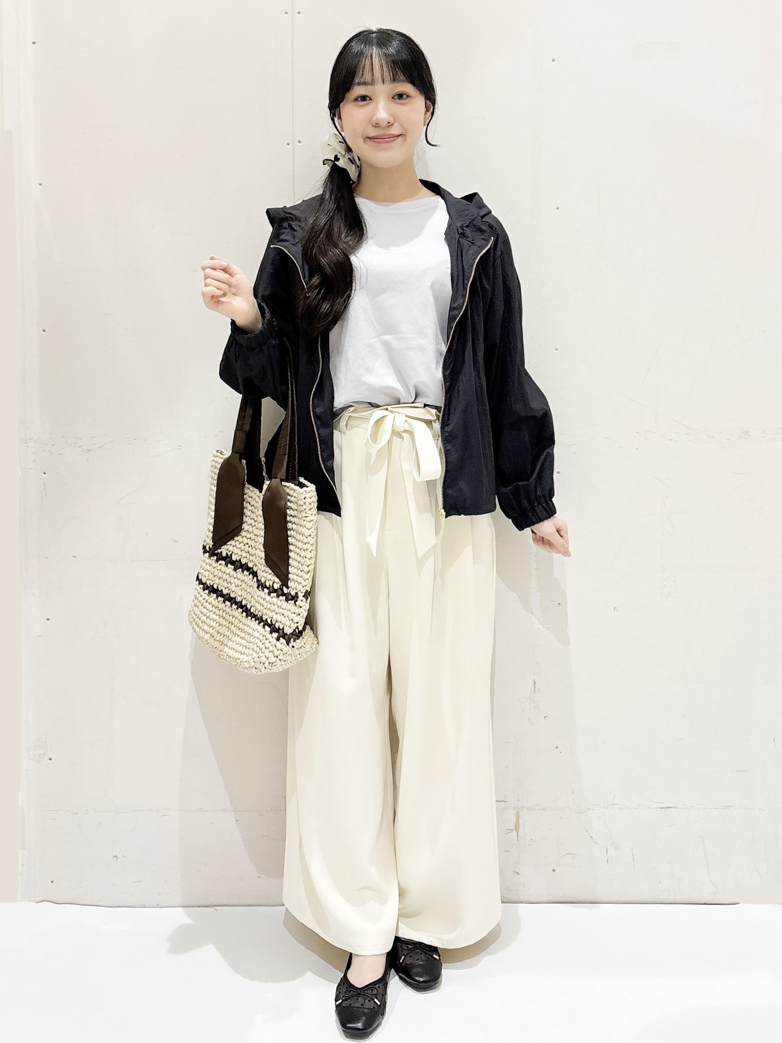 Hinaさんの「OPAQUE.CLIP｜【UVケア／接触冷感】フロントロゴ刺繍Tシャツ《洗濯機OK／S-3L／7col》」を使ったコーディネート