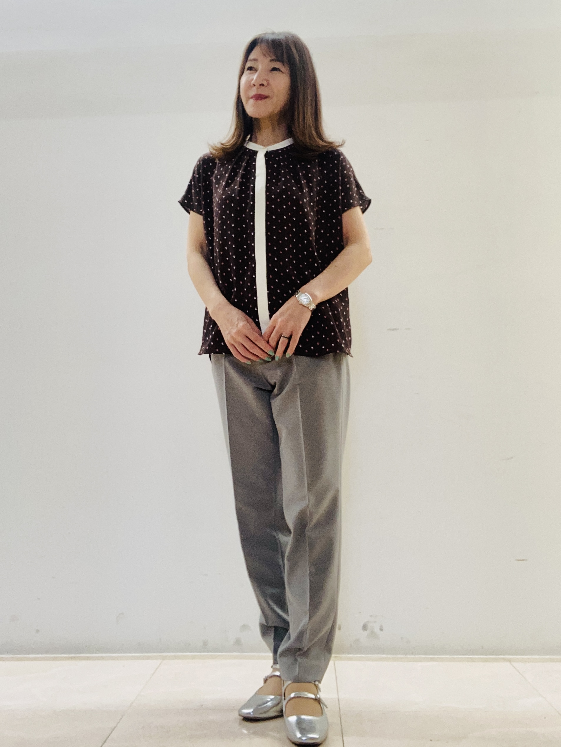 kurodaさんの「Reflect｜【通勤におすすめ◎】ジョーゼットブラウス」を使ったコーディネート