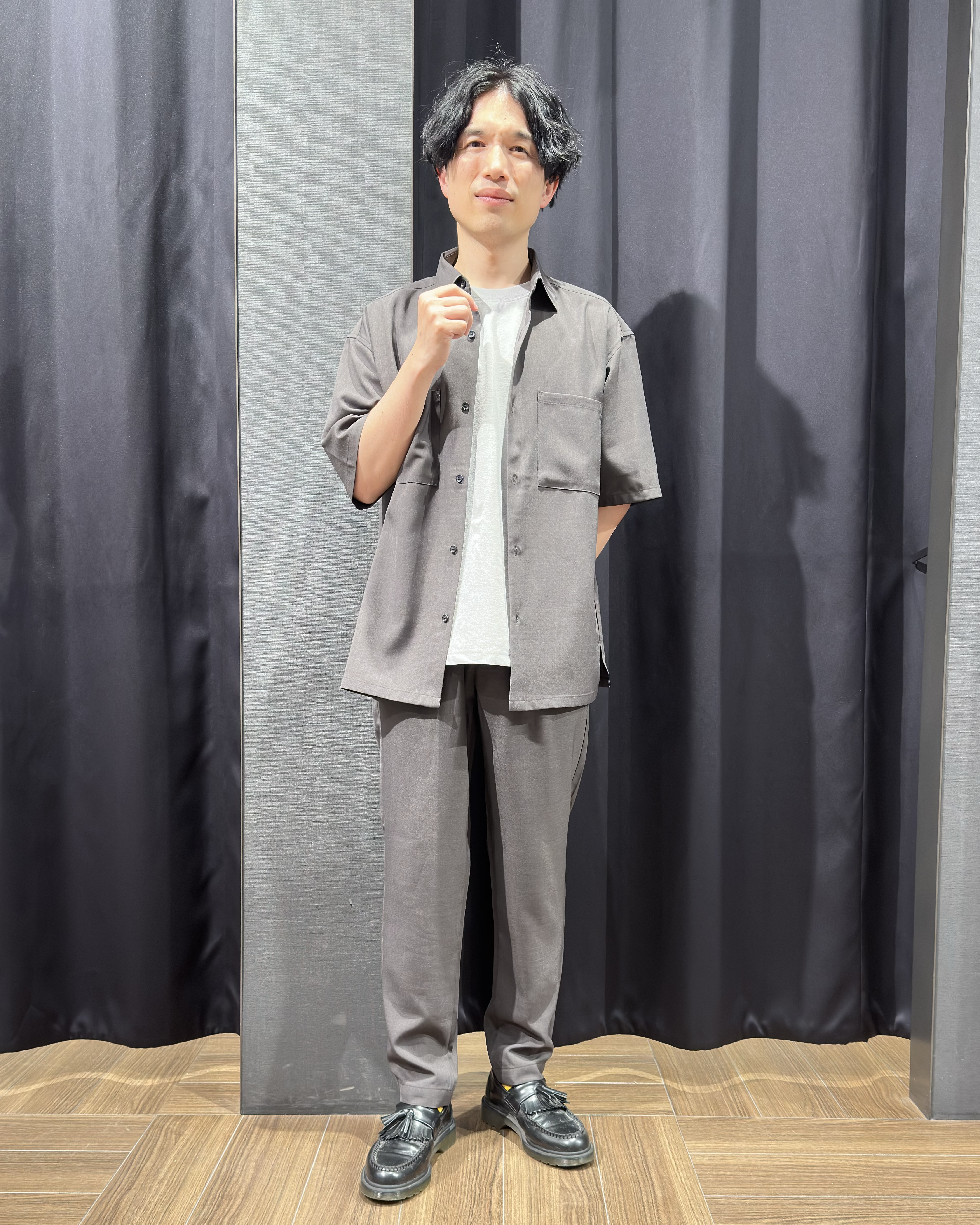tomoyaさんの「THE SHOP TK｜LITE TEX ダブルフラップ半袖シャツ 接触冷感/吸水速乾/UVカット/アンチピリング/イージー」を使ったコーディネート