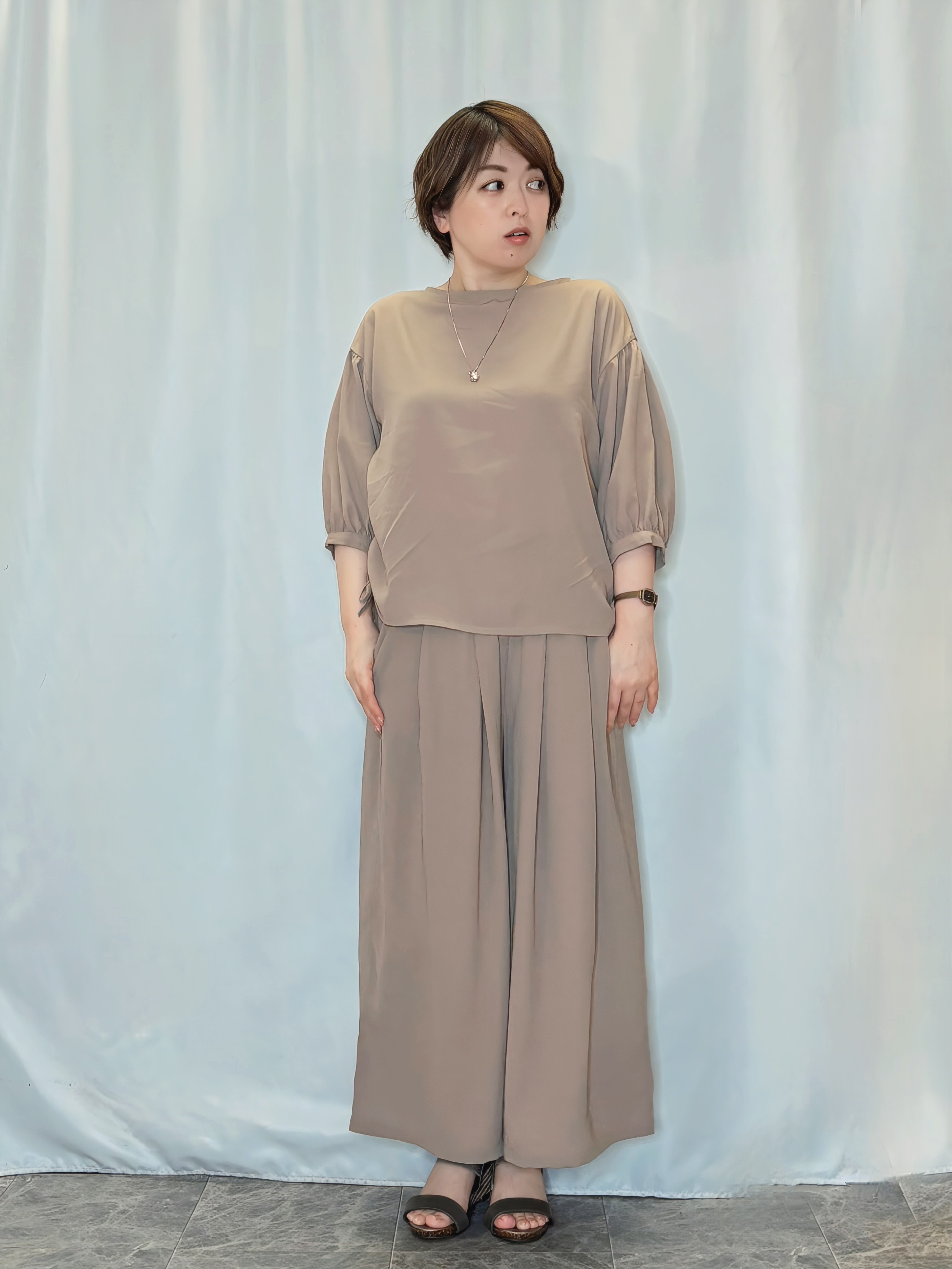 たみさんの「SHOO･LA･RUE｜【ひんやり/UV/S-LL】着ごこちなめらか カノコ編みカーディガン」を使ったコーディネート