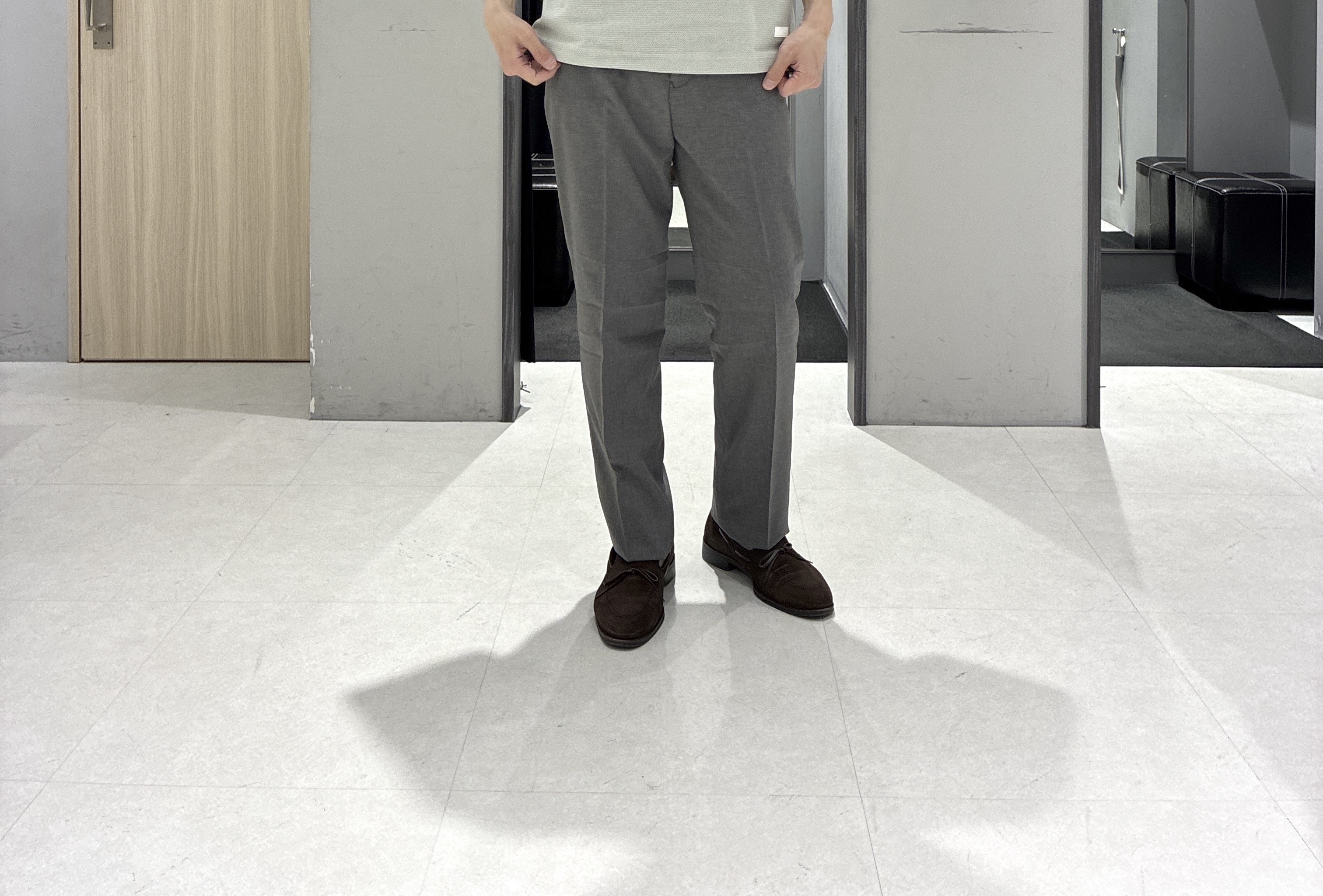 わいずみさんの「TAKEO KIKUCHI｜【接触冷感】ハイブリッド リネン 七分袖シャツ」を使ったコーディネート