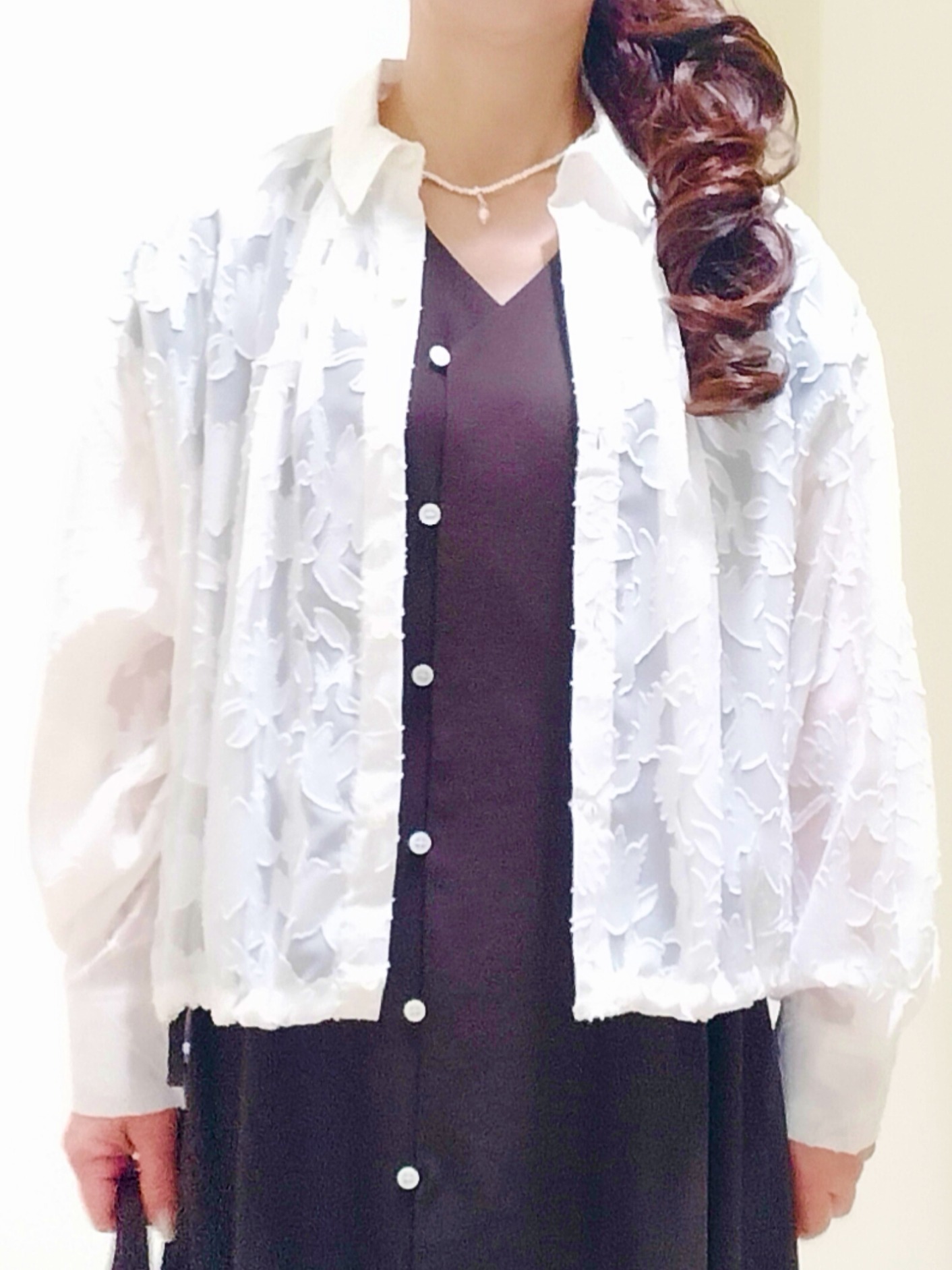 花さんの「Reflect｜【通気性あり／涼しい／マシンウォッシャブル】フロントボタンワンピース」を使ったコーディネート