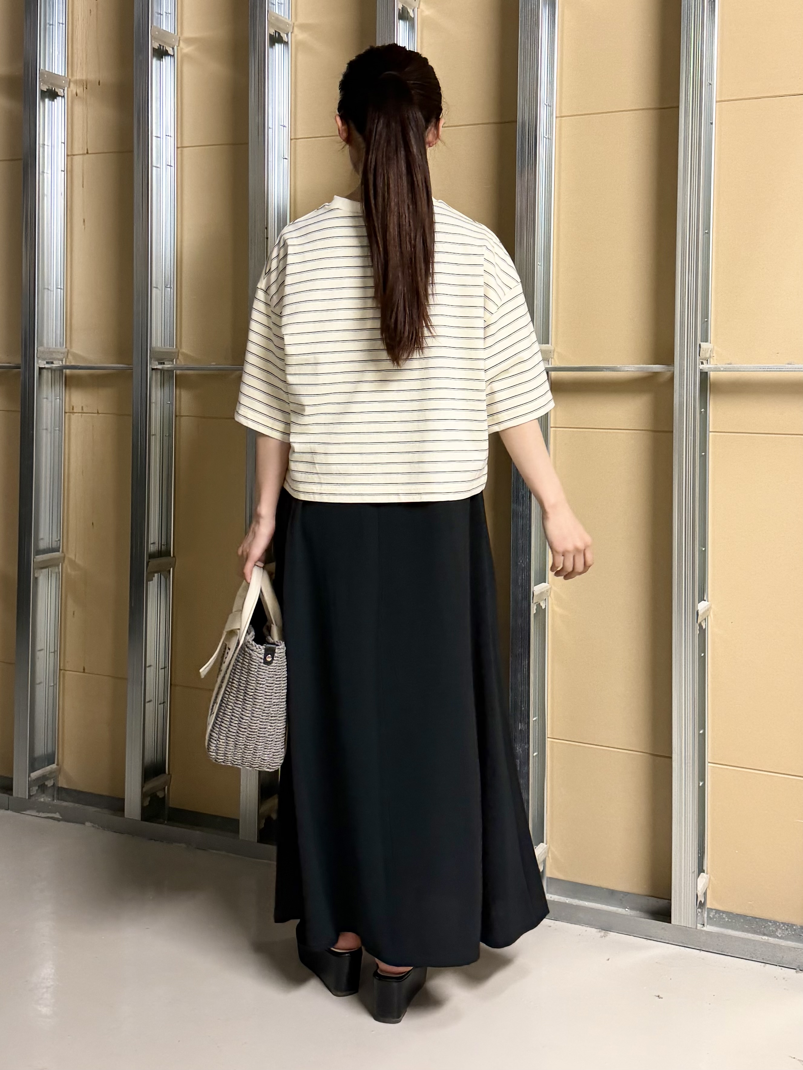 sahoさんの「THE SHOP TK｜ワンポイント刺繍マルチボーダーTee」を使ったコーディネート