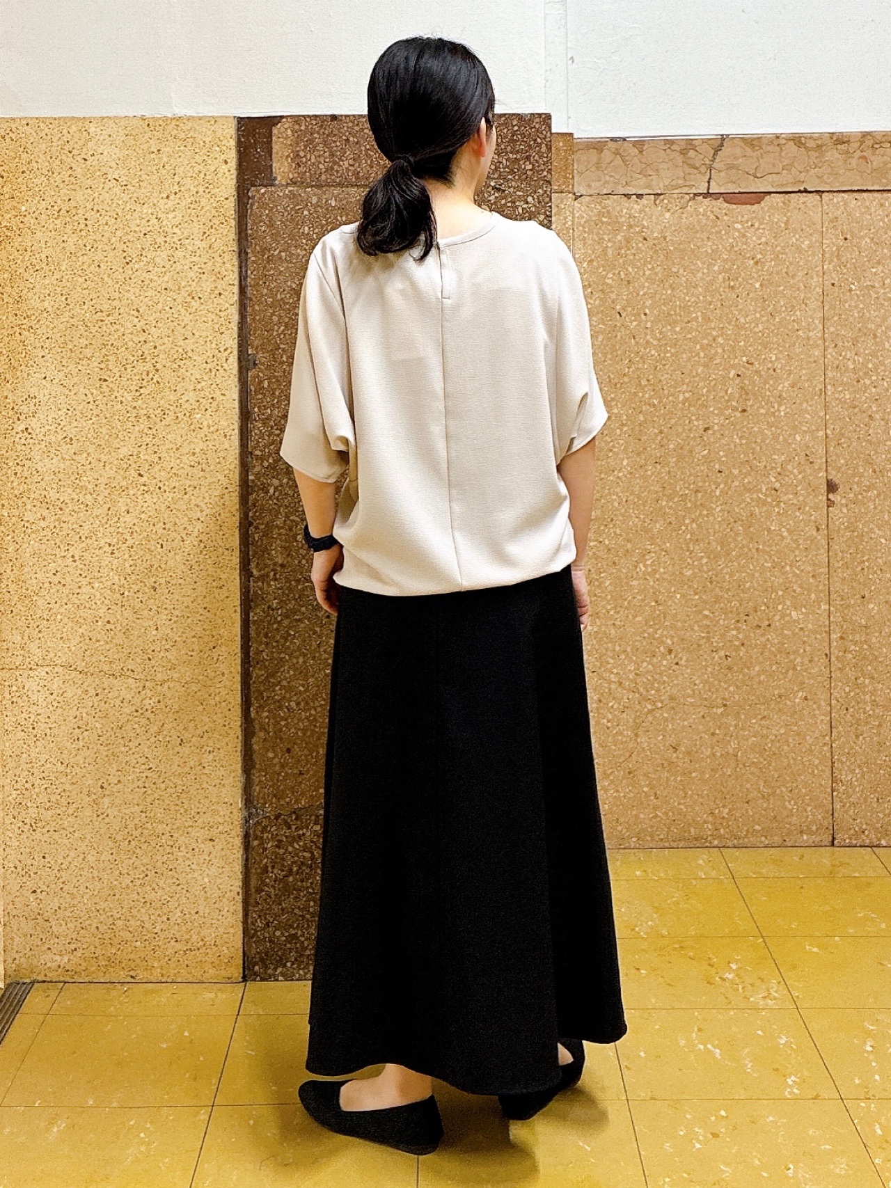 hattoriさんの「INDIVI｜【洗える／2WAY／裾ドロスト付き】 ドルマンスリーブチュニックトップス」を使ったコーディネート