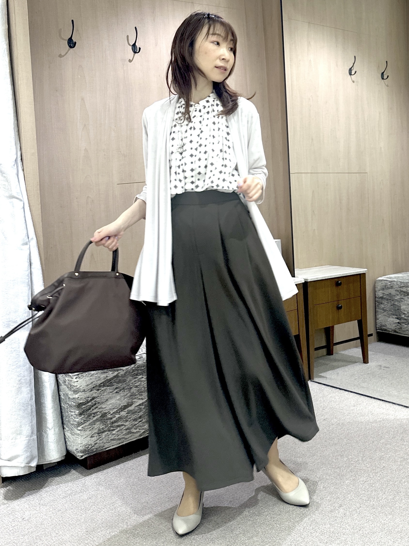 Miwaさんの「UNTITLED｜【接触冷感/UVカット/遮熱機能】フライスジャージカーディガン」を使ったコーディネート