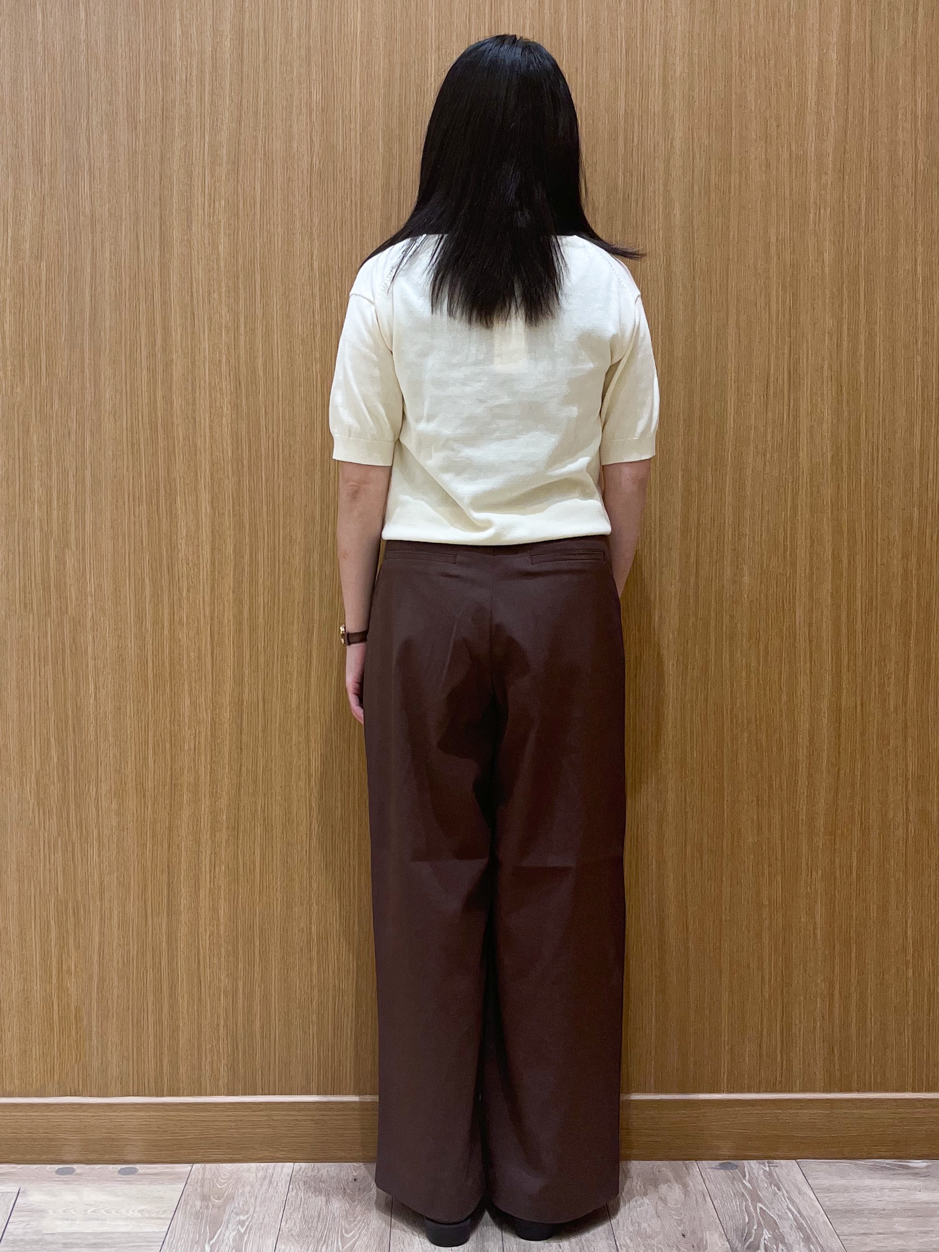 aさんの「OPAQUE.CLIP｜ビッグポロ衿ニット【洗濯機OK】」を使ったコーディネート
