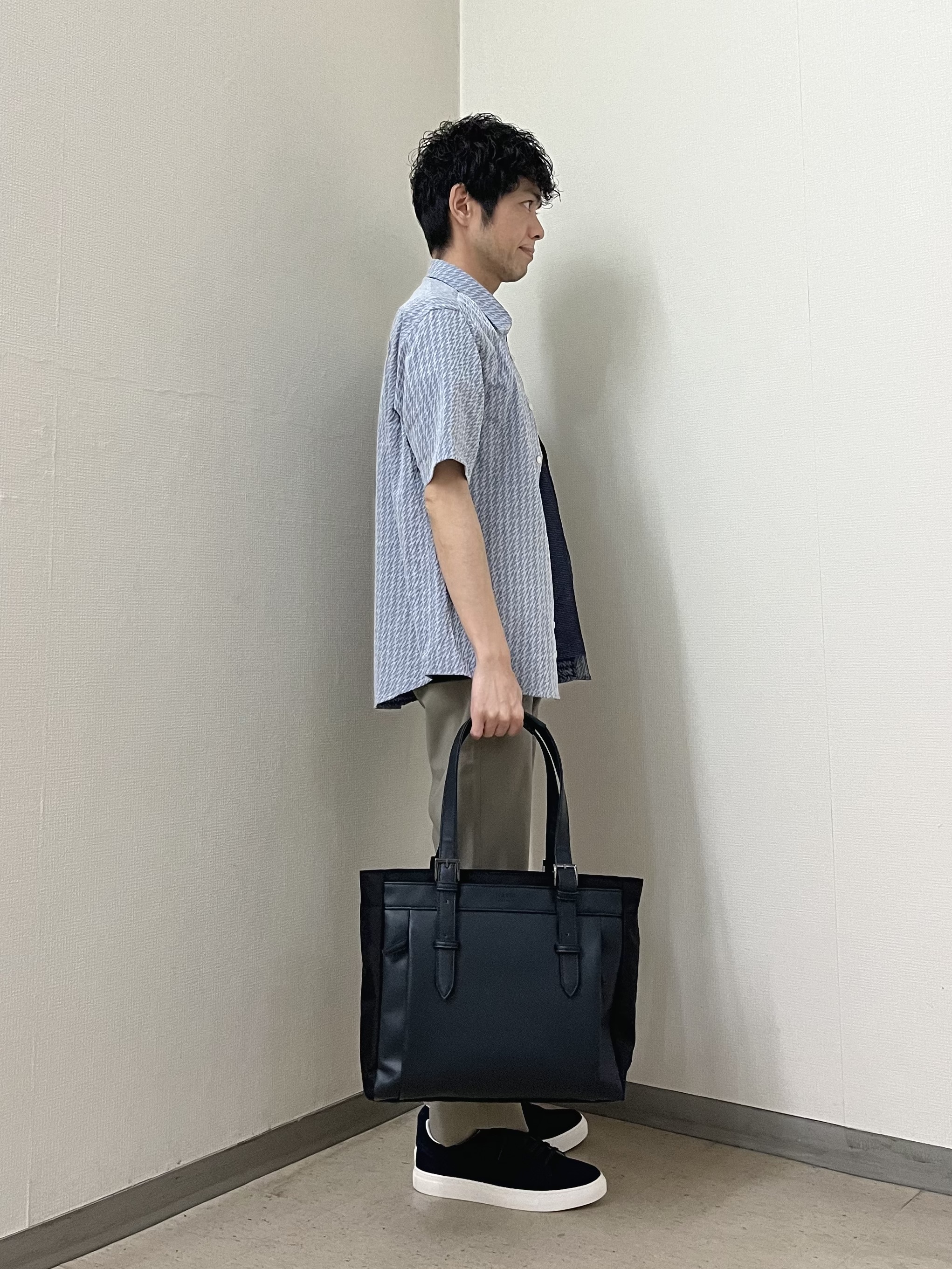 URAさんの「TAKEO KIKUCHI｜播州織り 千鳥 半袖シャツ」を使ったコーディネート