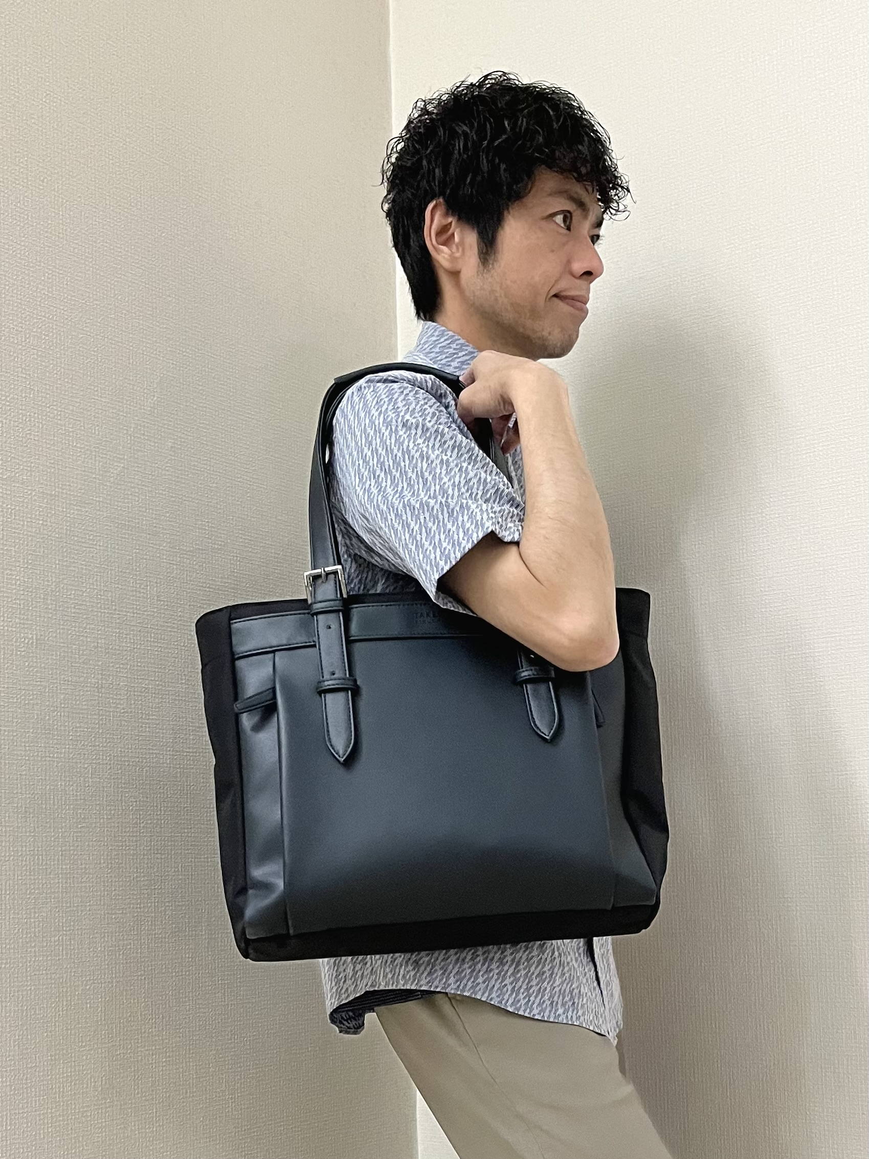 URAさんの「TAKEO KIKUCHI｜播州織り 千鳥 半袖シャツ」を使ったコーディネート