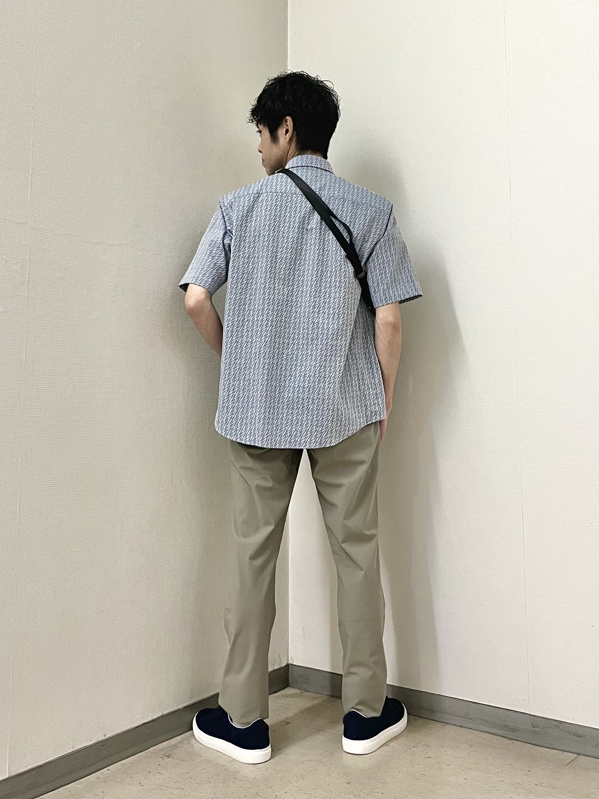 URAさんの「TAKEO KIKUCHI｜播州織り 千鳥 半袖シャツ」を使ったコーディネート