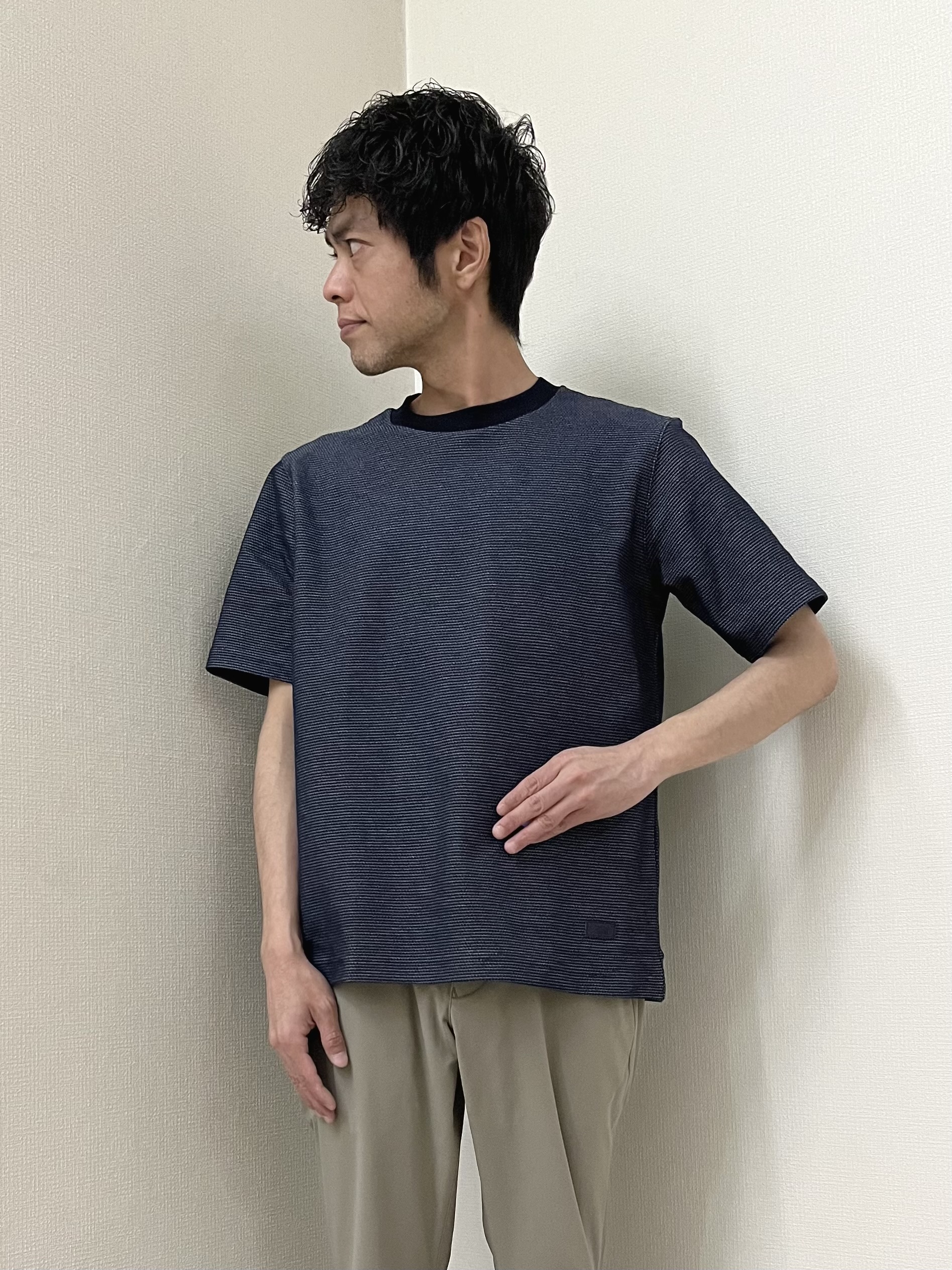 URAさんの「TAKEO KIKUCHI｜播州織り 千鳥 半袖シャツ」を使ったコーディネート