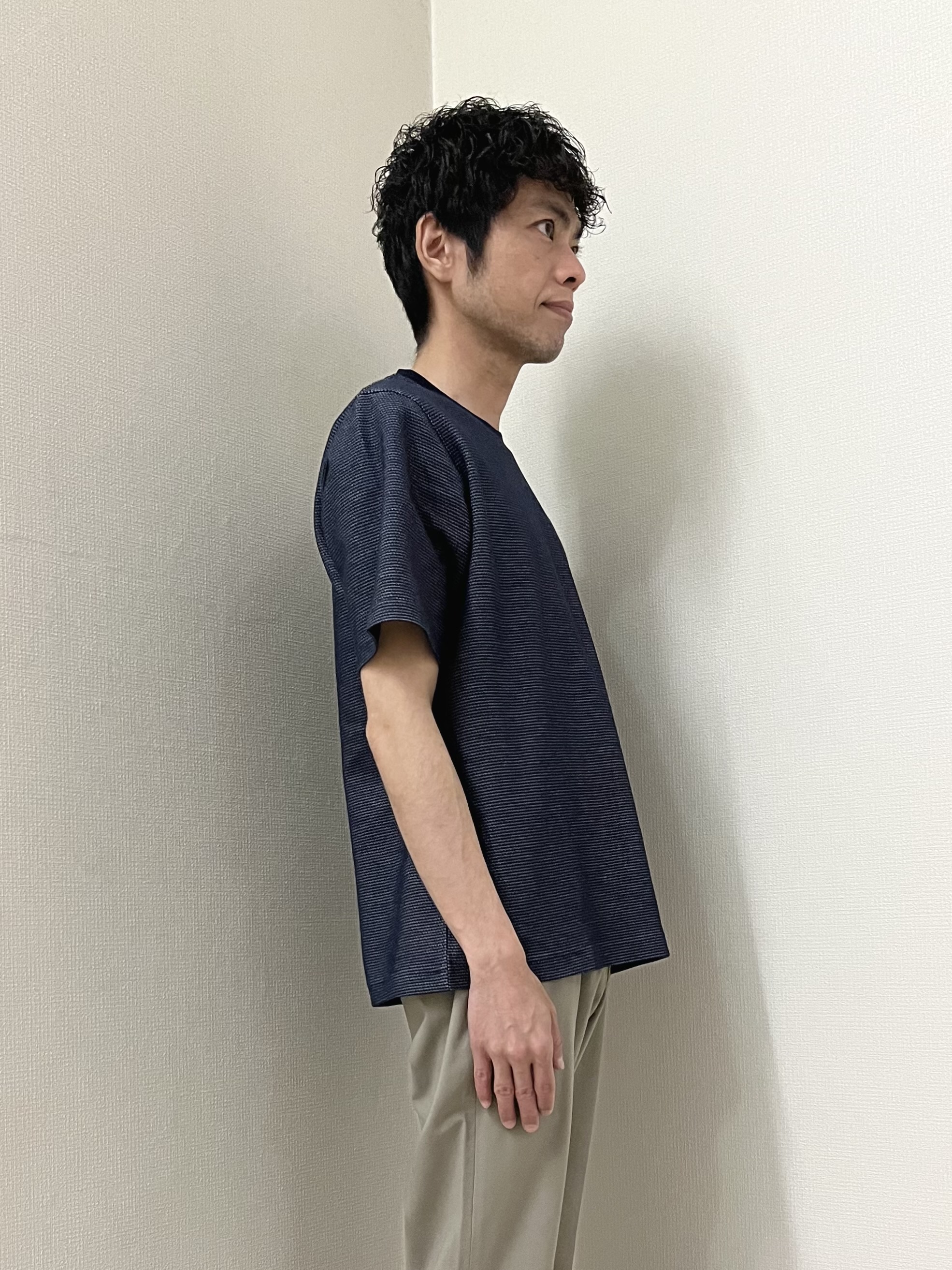 URAさんの「TAKEO KIKUCHI｜播州織り 千鳥 半袖シャツ」を使ったコーディネート