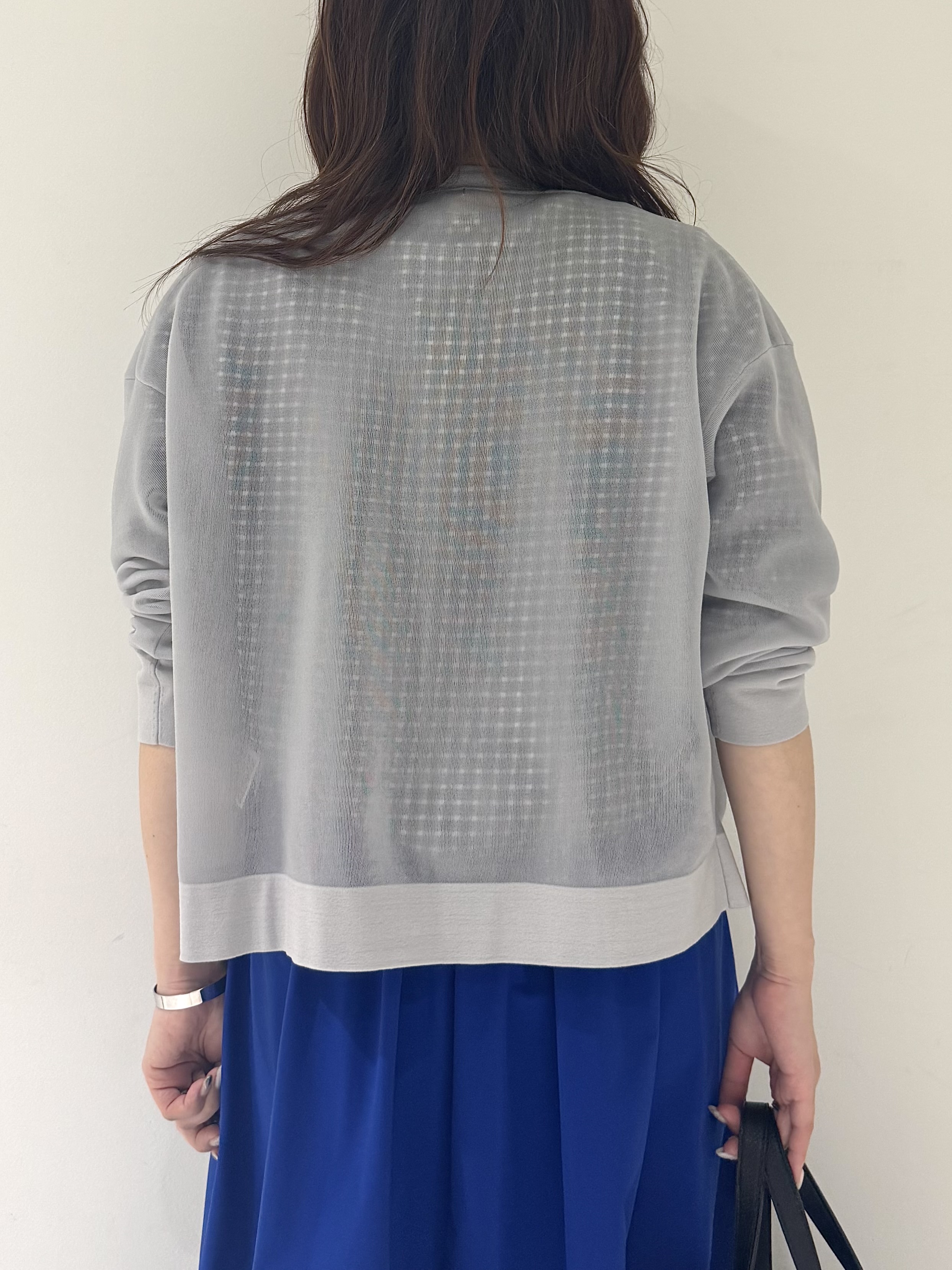 そんさんの「INDIVI｜【洗える／シアーラメ】ブルゾン風ジップアップニットカーディガン」を使ったコーディネート