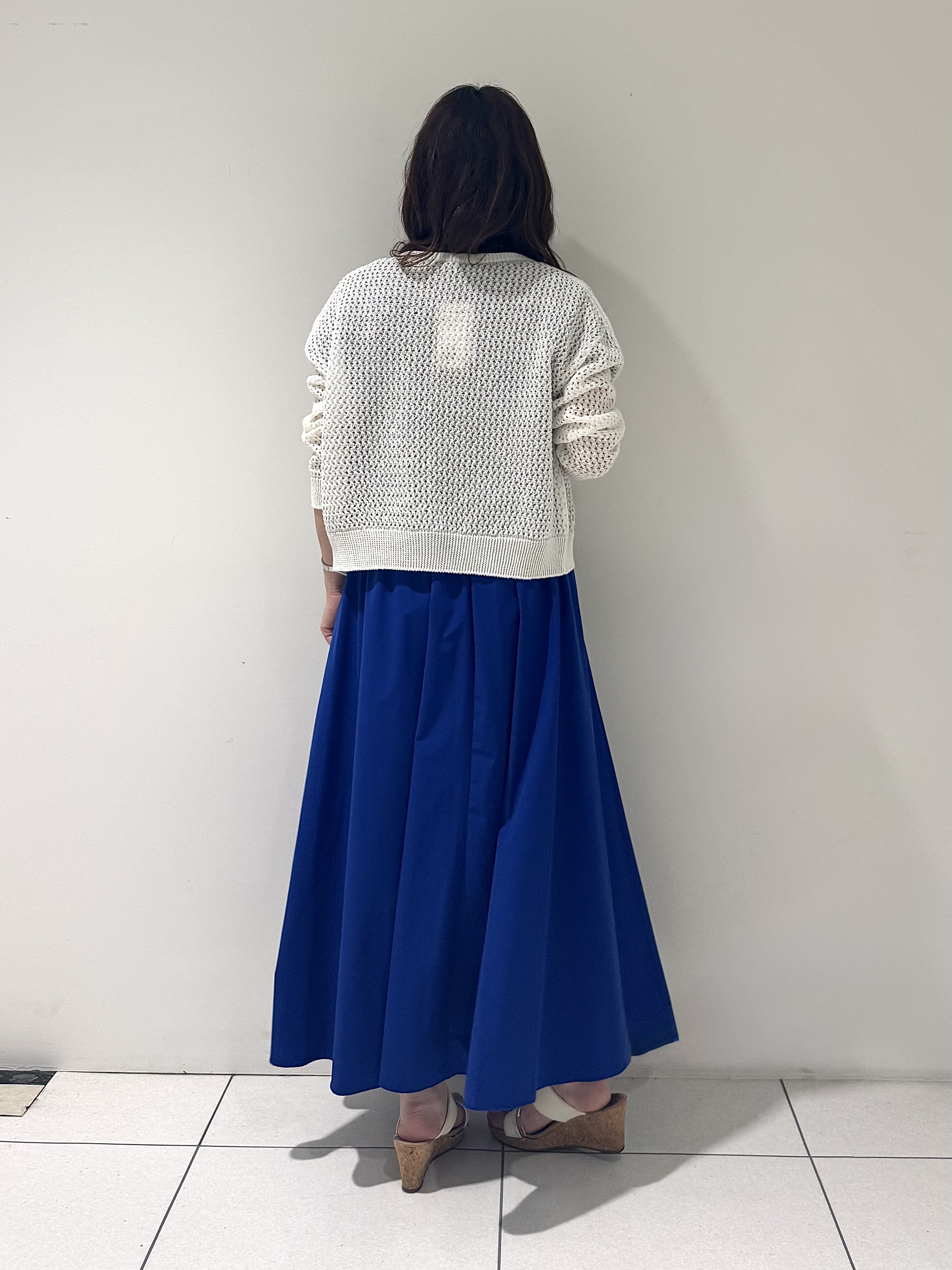 そんさんの「INDIVI｜【洗える／コットン】メッシュジップニットカーディガン」を使ったコーディネート