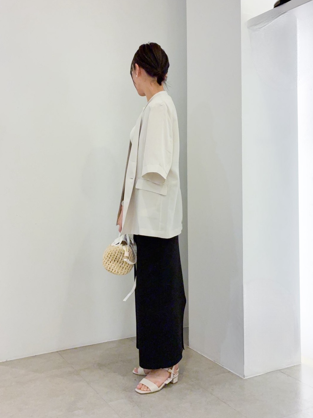 kanakoさんの「grove｜【洗濯機OK/ひんやり】軽く羽織れるハーフスリーブジャケット」を使ったコーディネート