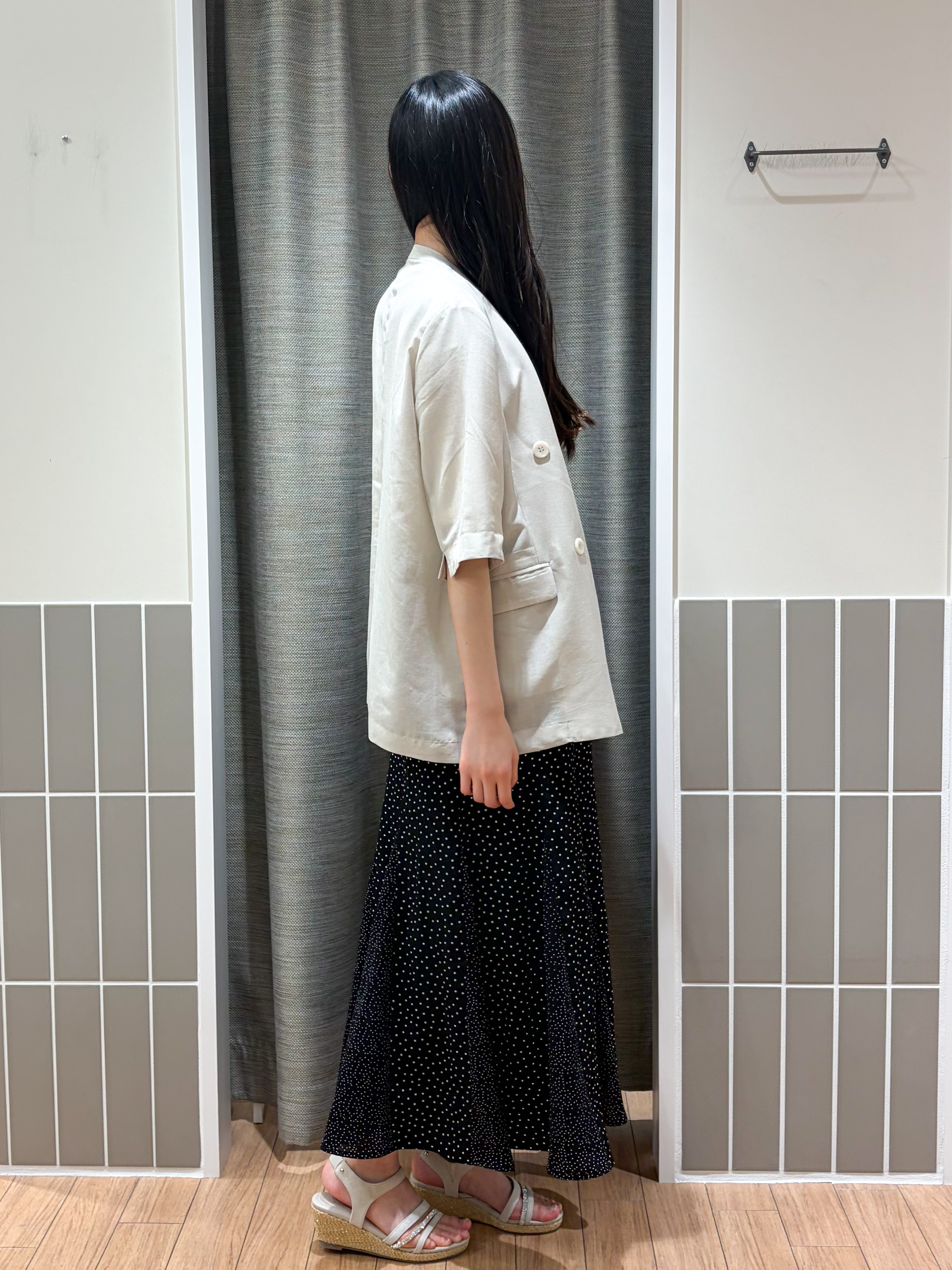 Kotoさんの「grove｜【洗濯機OK/ひんやり】軽く羽織れるハーフスリーブジャケット」を使ったコーディネート