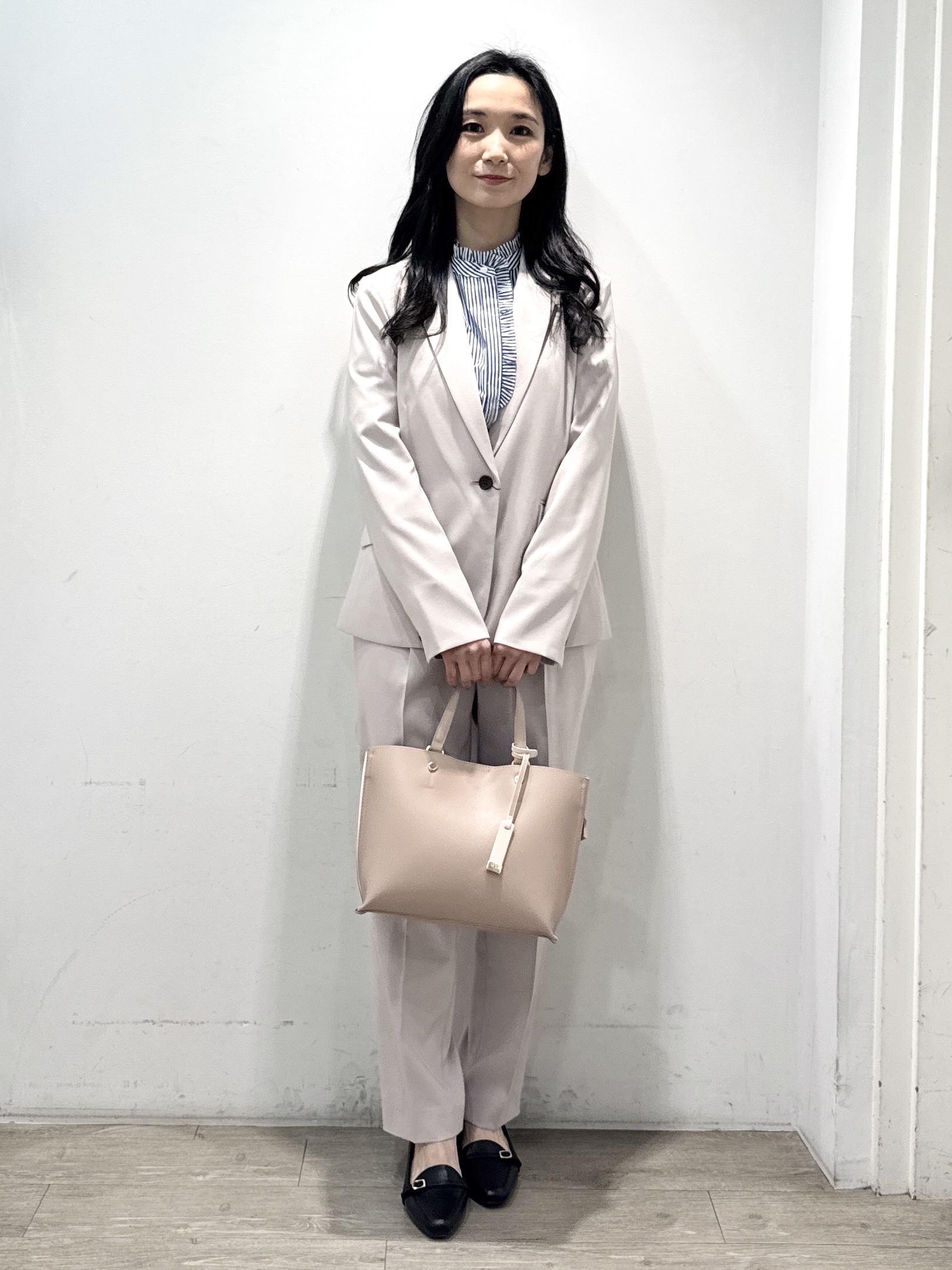 yuicciさんの「OPAQUE.CLIP｜ストレッチテーラードジャケット／セットアップ対応【洗濯機OK】」を使ったコーディネート