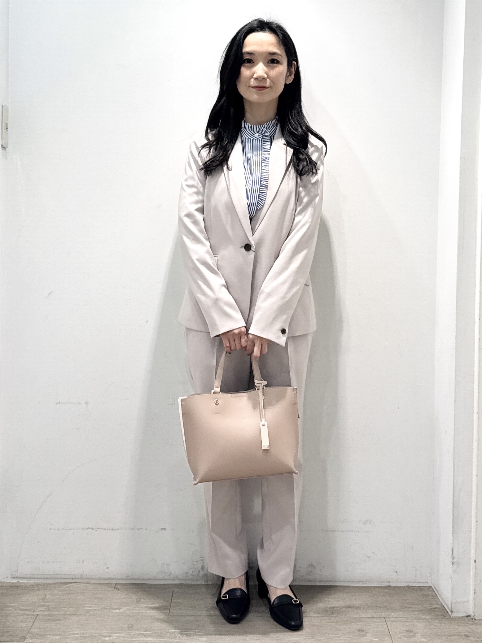 yuicciさんの「OPAQUE.CLIP｜ストレッチテーラードジャケット／セットアップ対応【洗濯機OK】」を使ったコーディネート