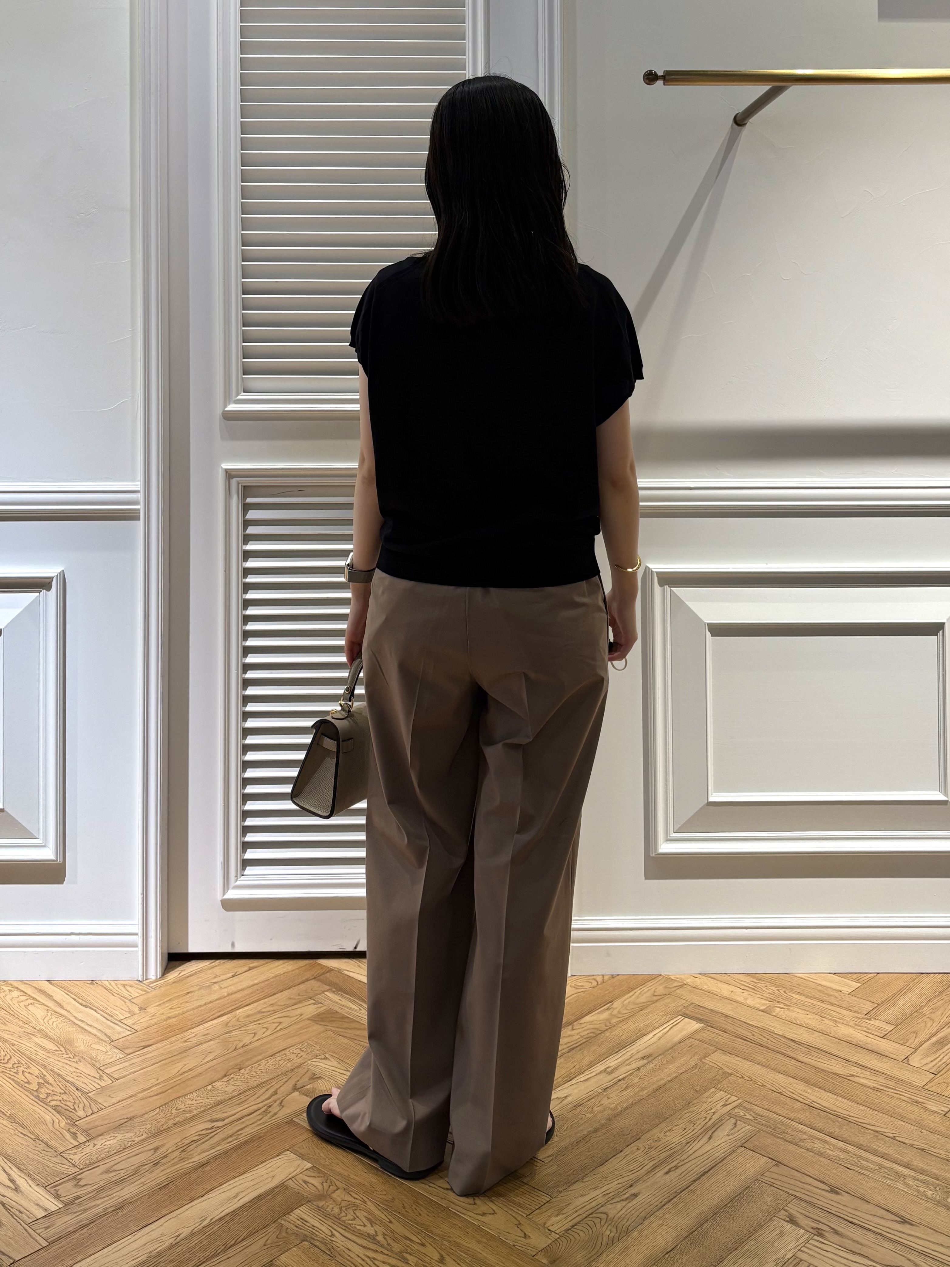 cocoさんの「DRESSTERIOR｜【ウォッシャブル】コットンシルクフレンチスリーブニット」を使ったコーディネート