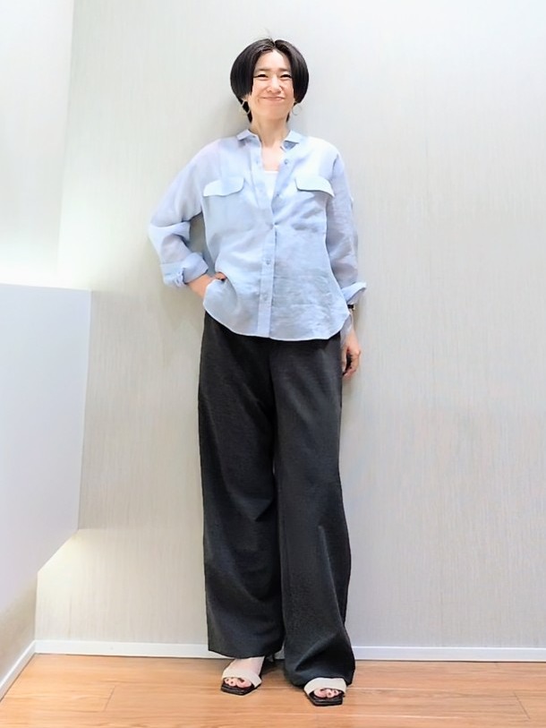 ミズタさんの「UNTITLED｜【古畑星夏さん着用/接触冷感】ドライタッチシャツ」を使ったコーディネート