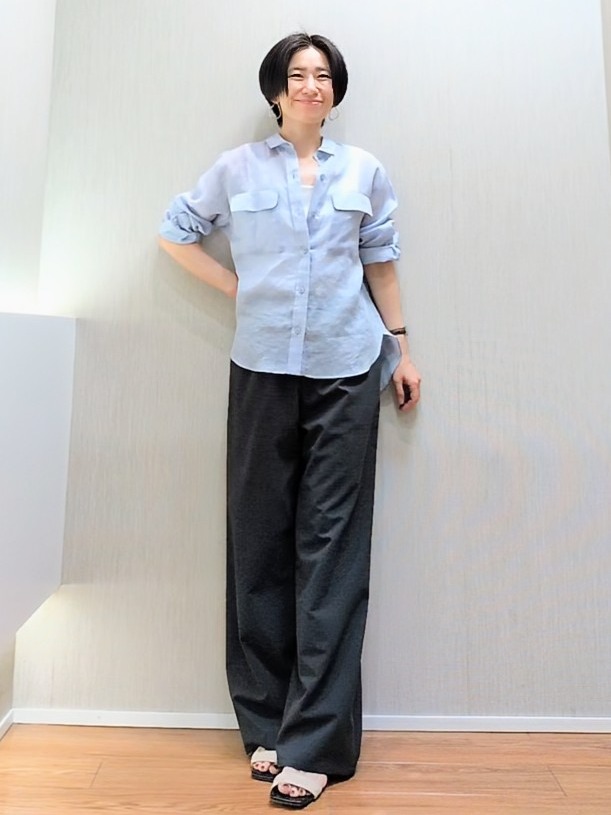 ミズタさんの「UNTITLED｜【古畑星夏さん着用/接触冷感】ドライタッチシャツ」を使ったコーディネート