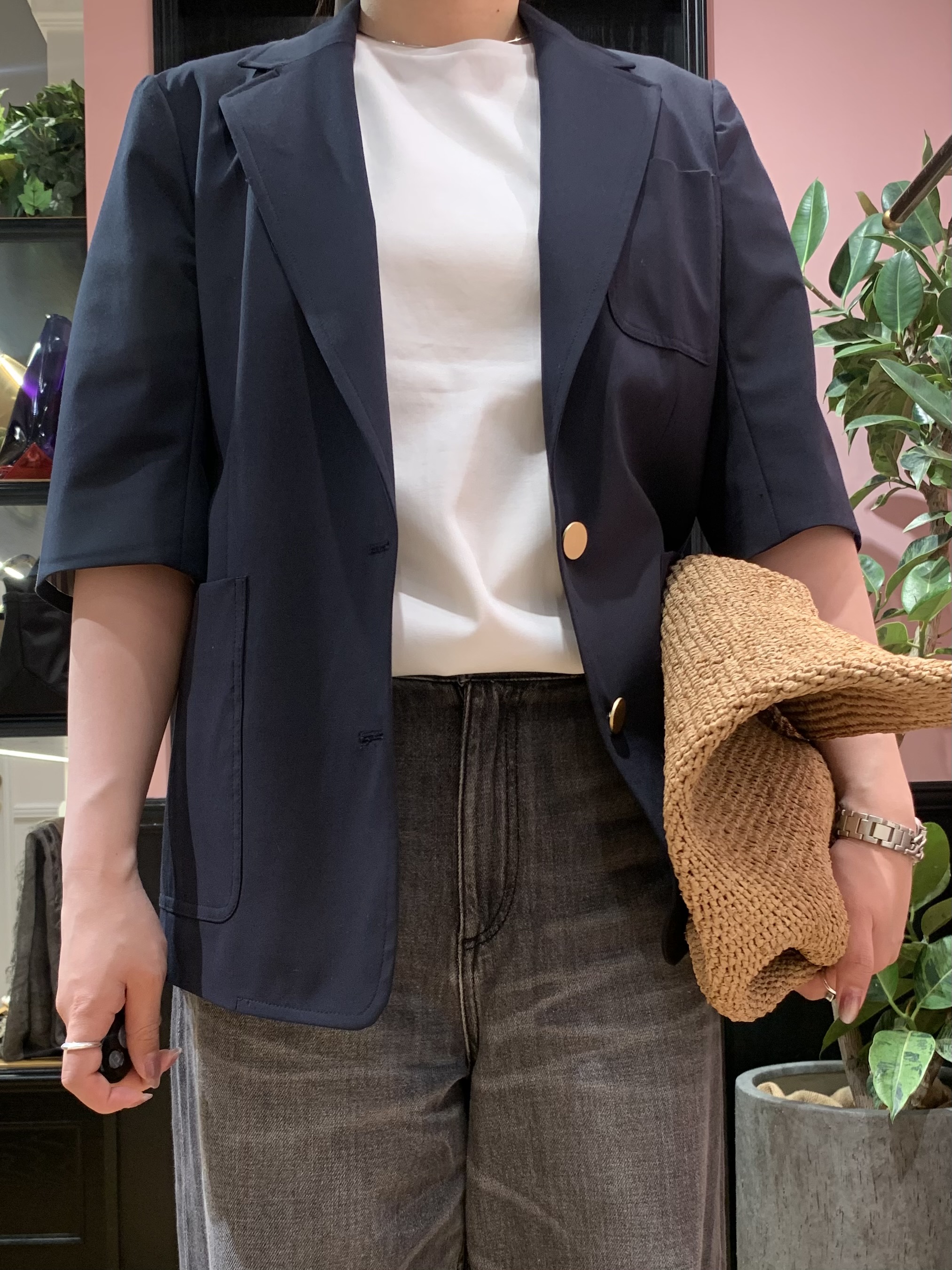 SAKAIさんの「DRESSTERIOR｜【接触冷感/セットアップ可】 2WAYストレッチスリークオータージャケット」を使ったコーディネート