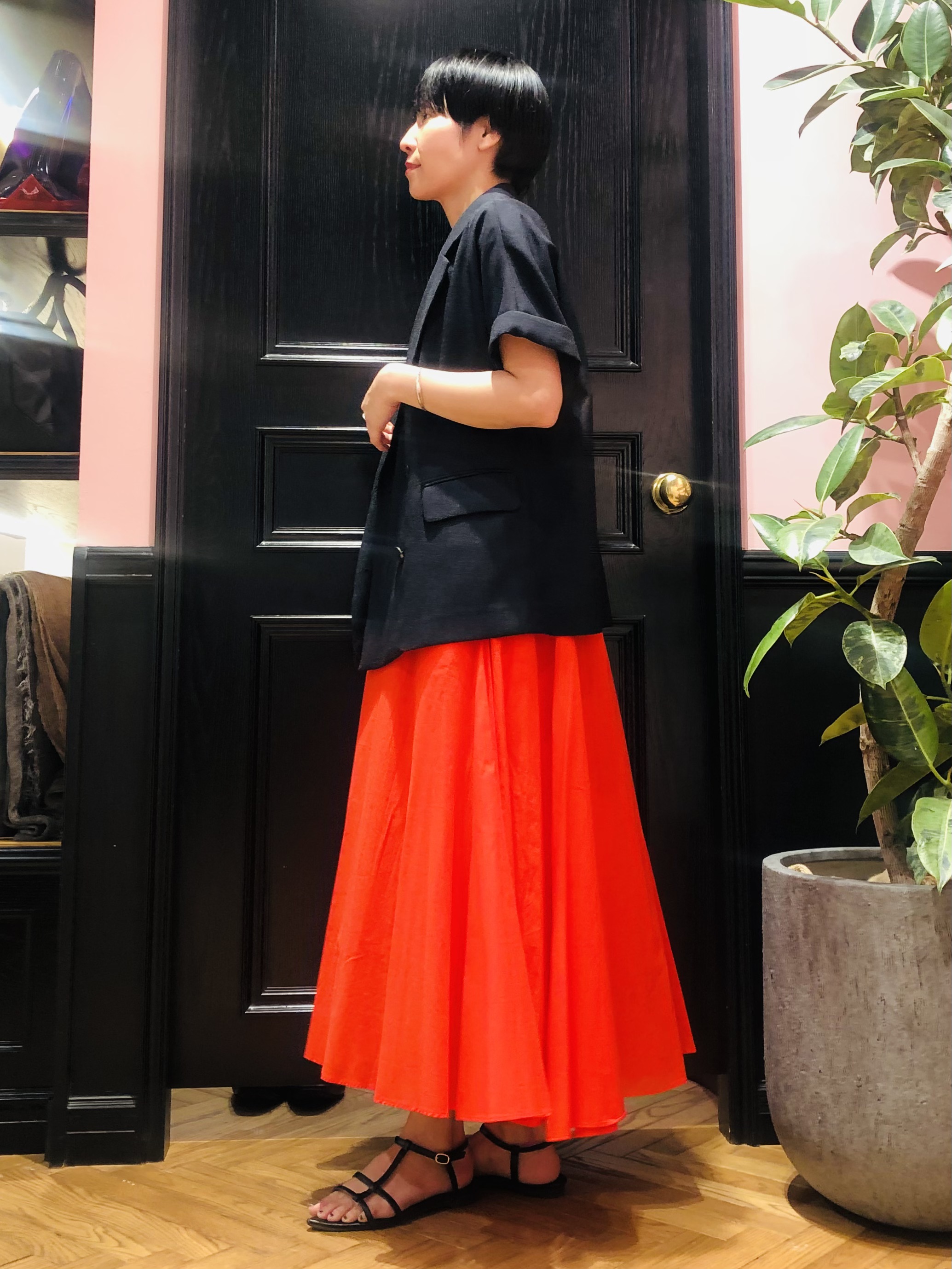 OGATAさんの「DRESSTERIOR｜【セットアップ可/UVカット/接触冷感/吸水速乾】ウォッシャブル リネンライクドルマンジャケット」を使ったコーディネート