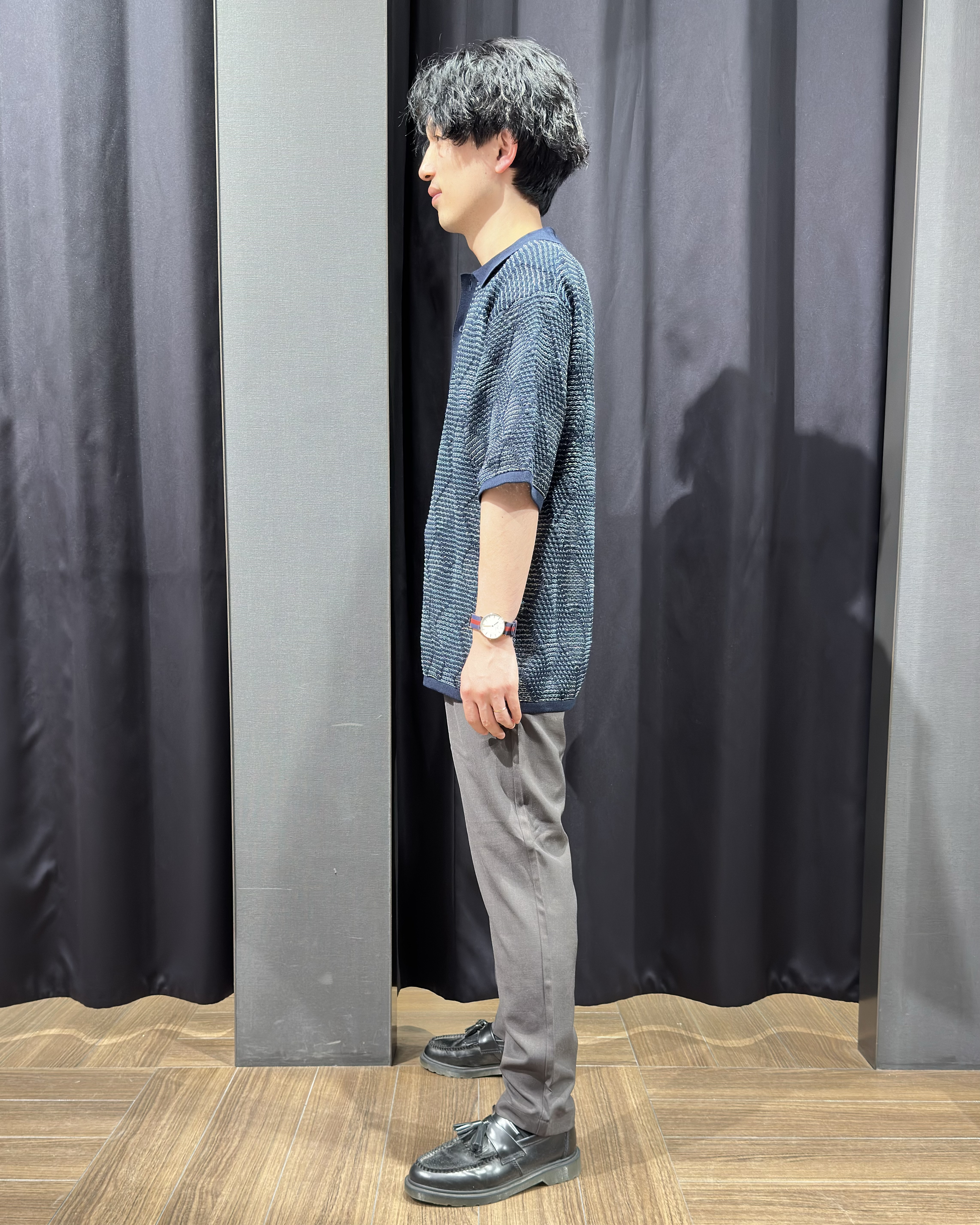 tomoyaさんの「THE SHOP TK｜【主張しすぎない配色バランス】アーガイルメッシュポロ半袖Tシャツ 洗濯機OK」を使ったコーディネート
