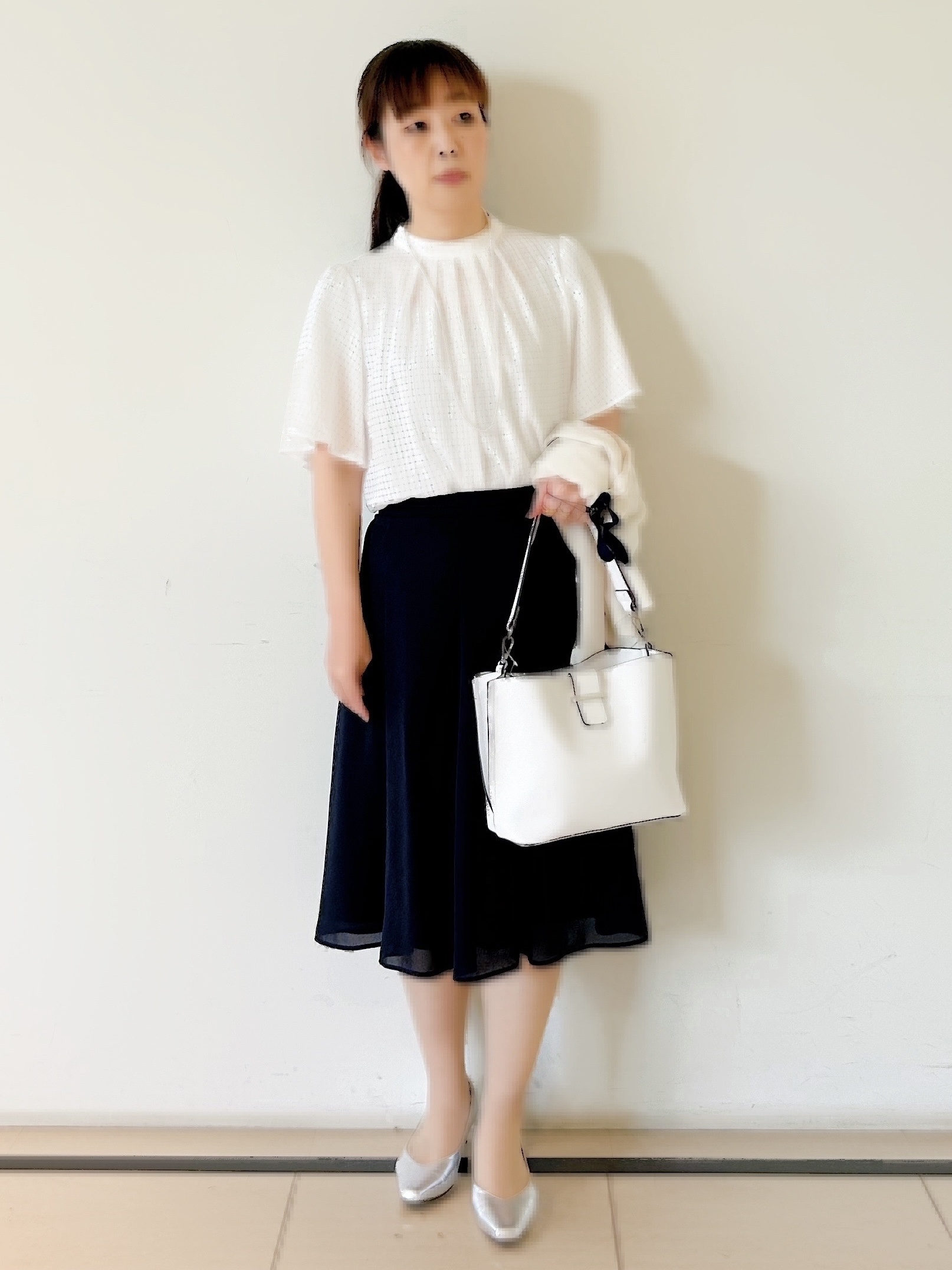 ひーさんの「Reflect｜【アンサンブル可】バイカラーカーディガン」を使ったコーディネート