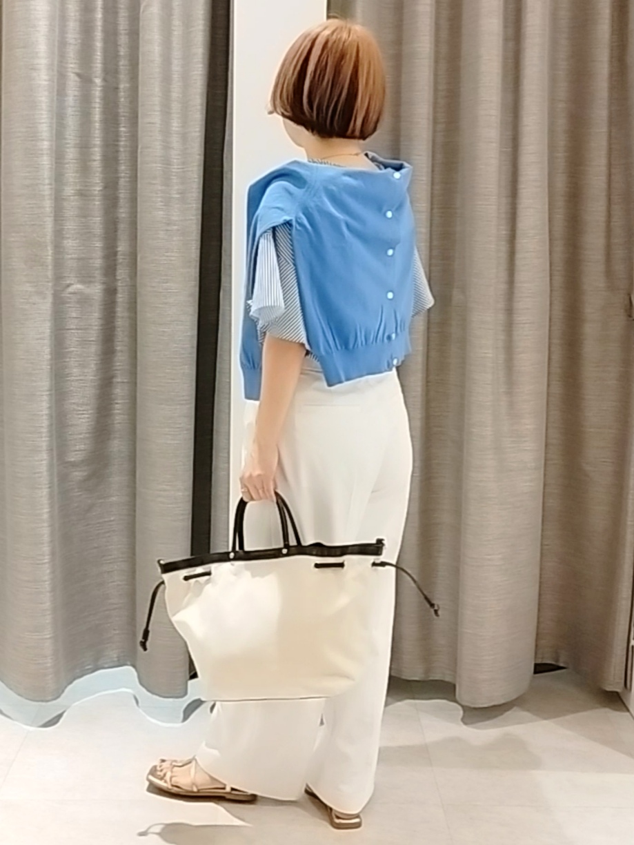 s u g iさんの「UNTITLED｜【9色展開/アンサンブル可】コットンクルーネックカーディガン」を使ったコーディネート