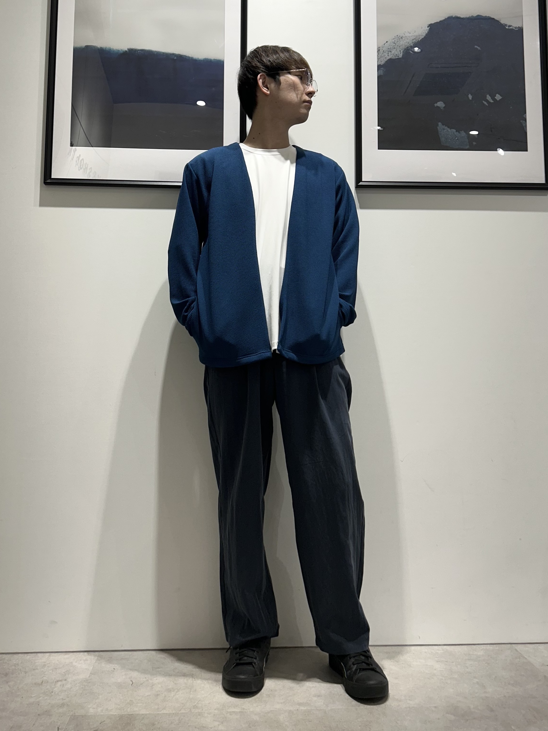 。さんの「THE SHOP TK｜【2点セット】カーディガン＋半袖Tシャツ 洗濯機OK」を使ったコーディネート