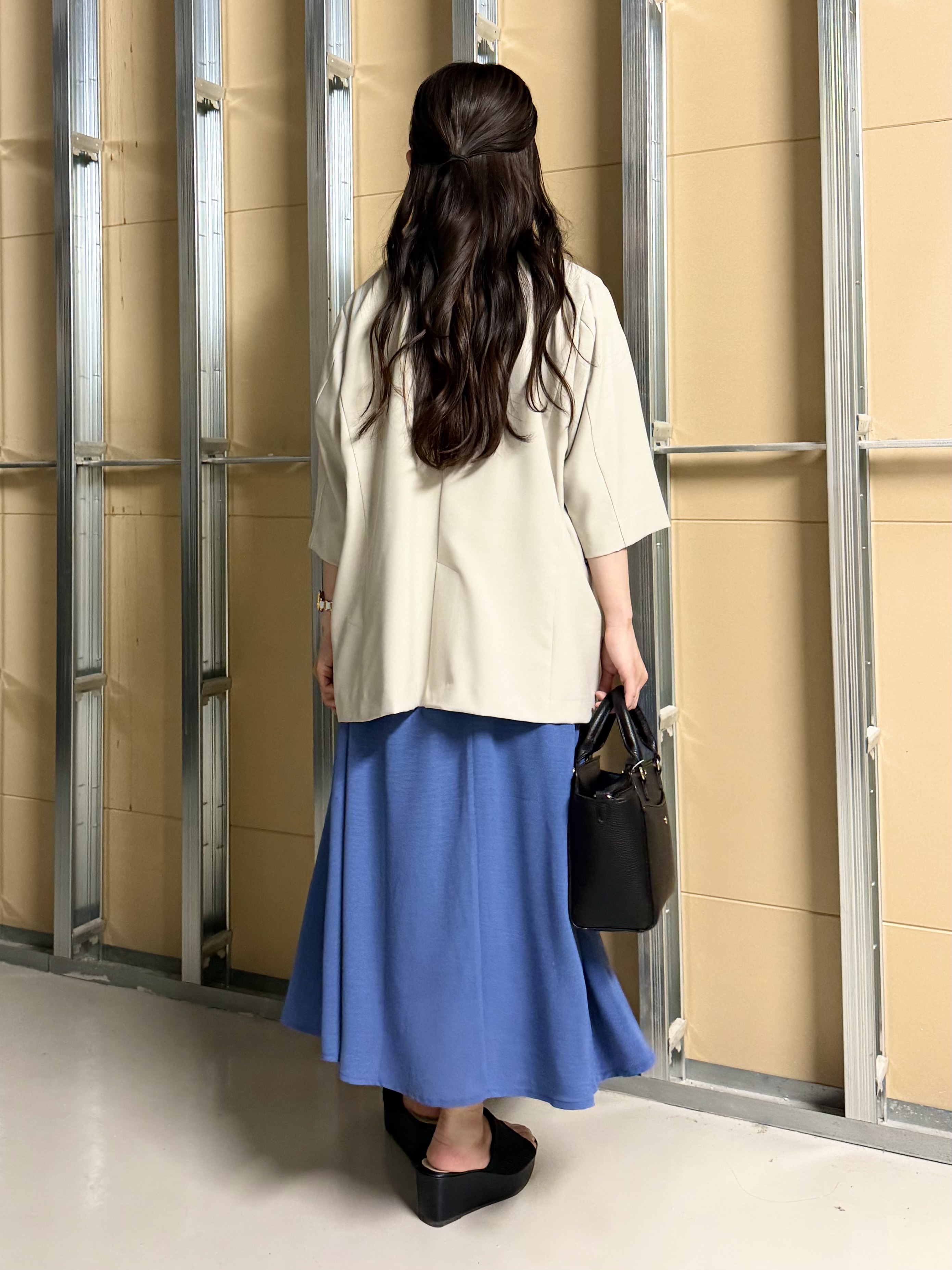 sahoさんの「THE SHOP TK｜【セットアップ可】麻調ダブルブレスト 6分袖ジャケット」を使ったコーディネート