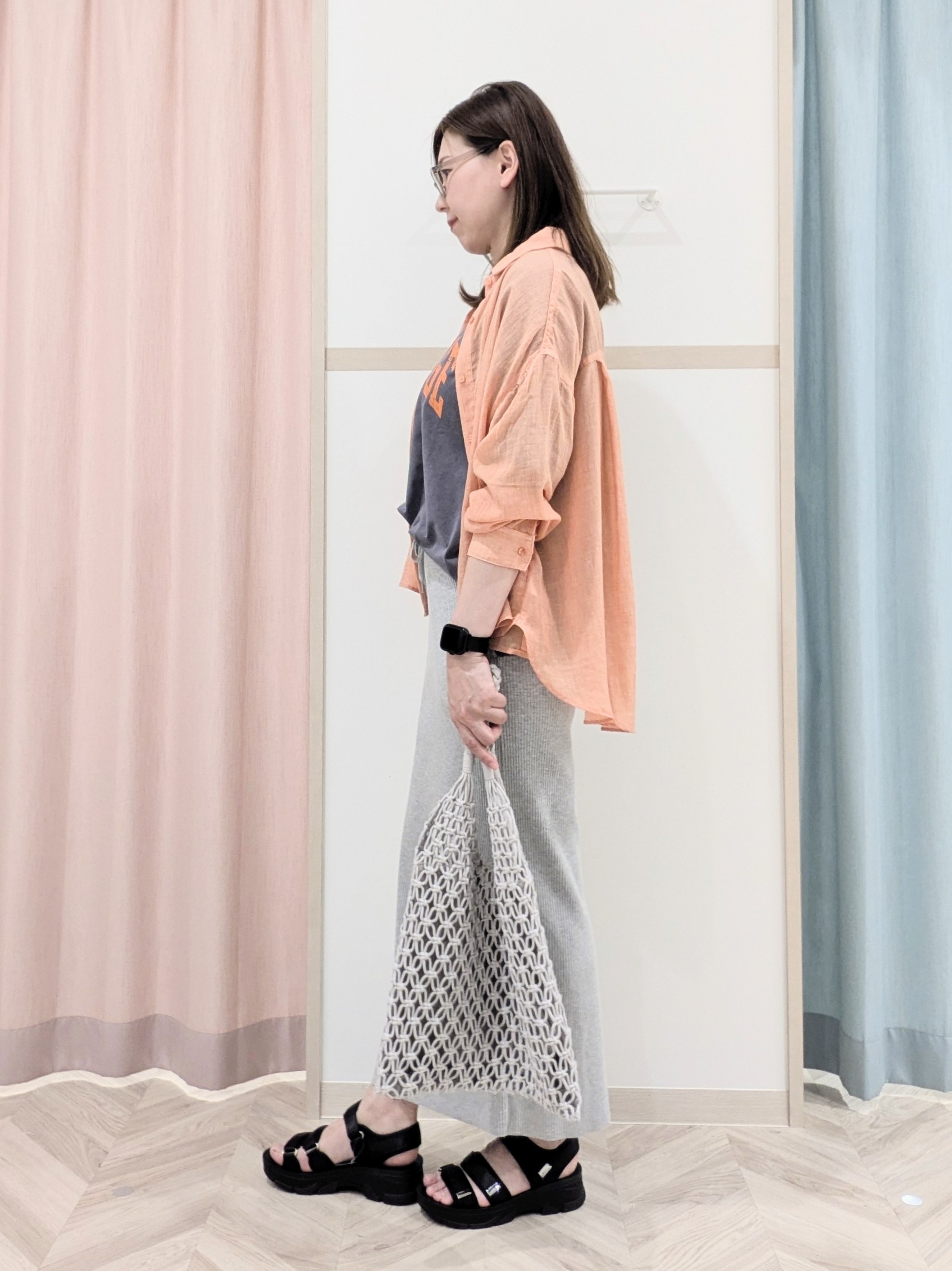 miyuさんの「SHOO･LA･RUE｜【体型カバー】ふんわり質感 やわらかこなれシアーシャツ」を使ったコーディネート