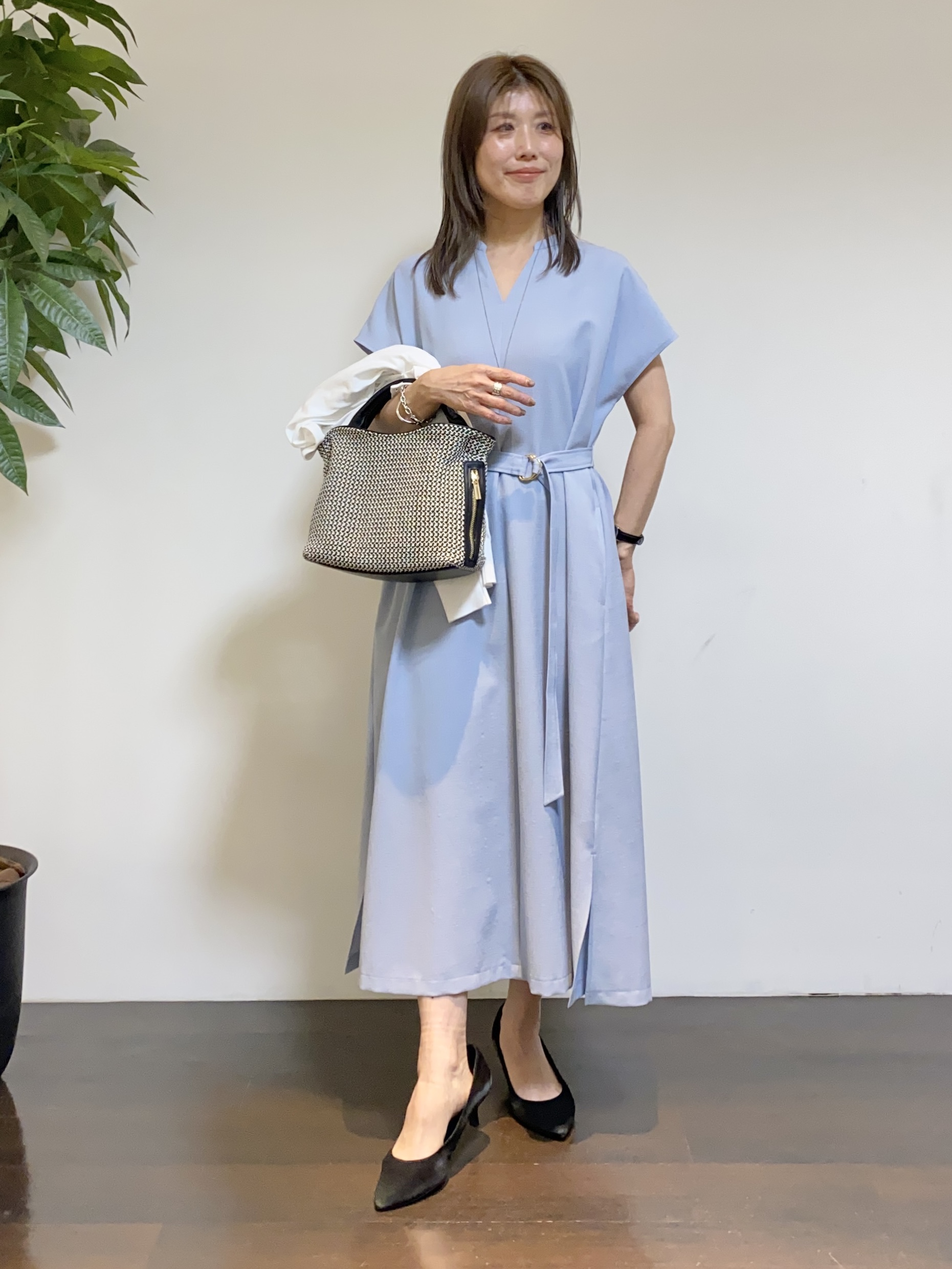 tomoさんの「UNTITLED｜【9色展開/アンサンブル可】コットンクルーネックカーディガン」を使ったコーディネート