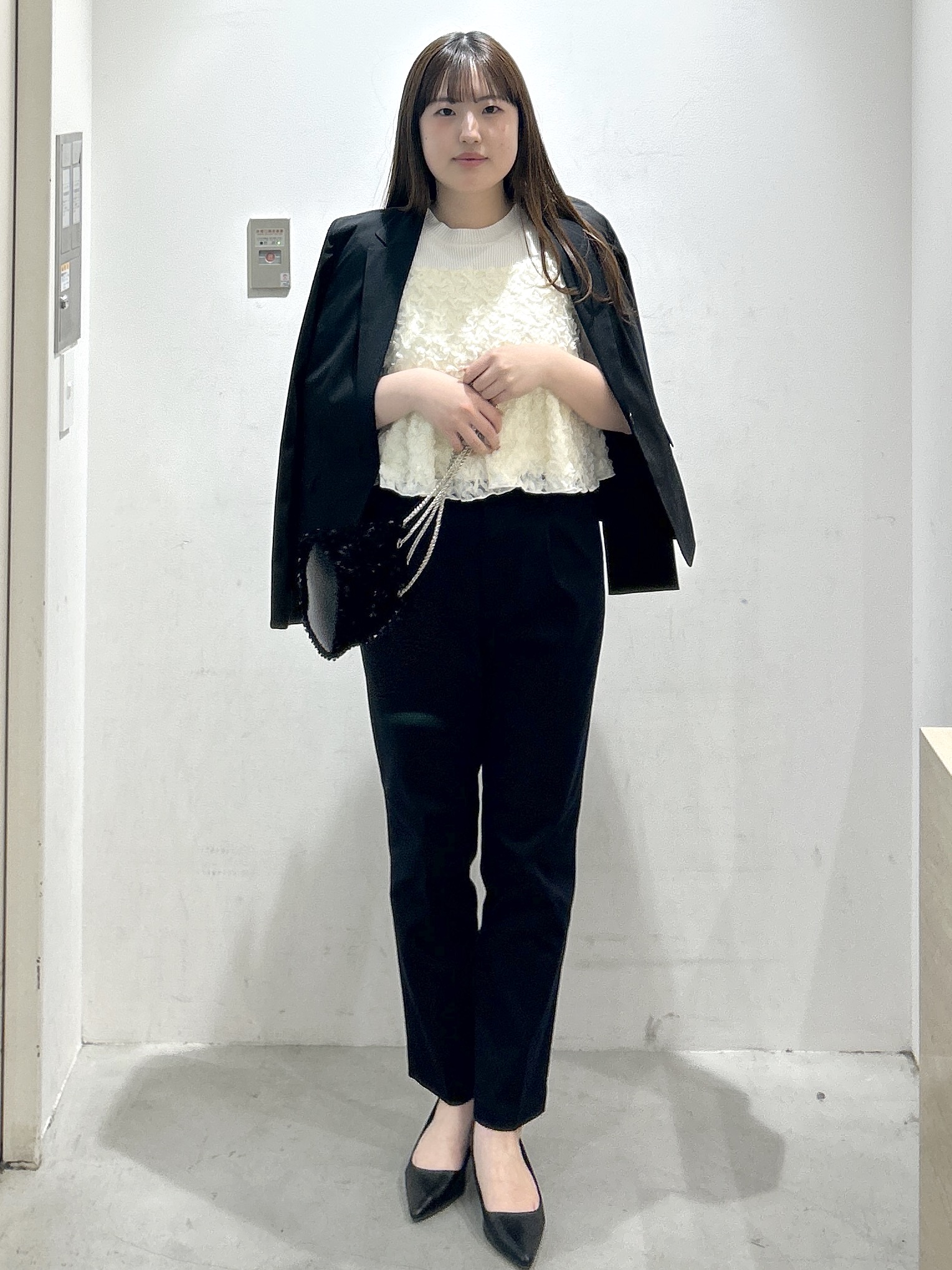 sayaさんの「OPAQUE.CLIP｜【接触冷感／吸水速乾】セットアップ対応ストレッチテーラードジャケット《イージーアイロン／洗濯機OK／」を使ったコーディネート